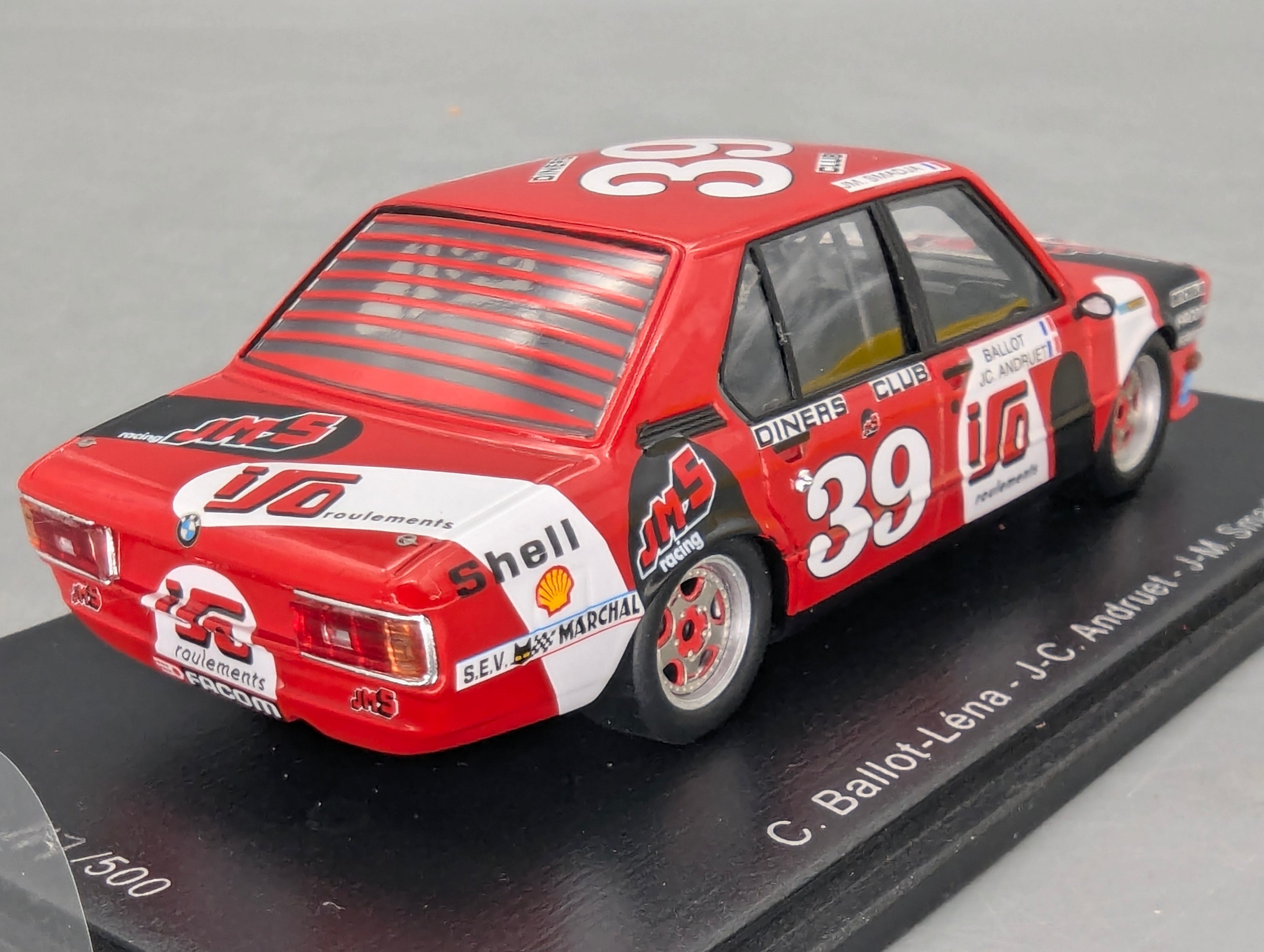 Modellautos 1:43 Spark SB330 BMW 530i Dritter 24h Spa 1980 #39 mit OVP