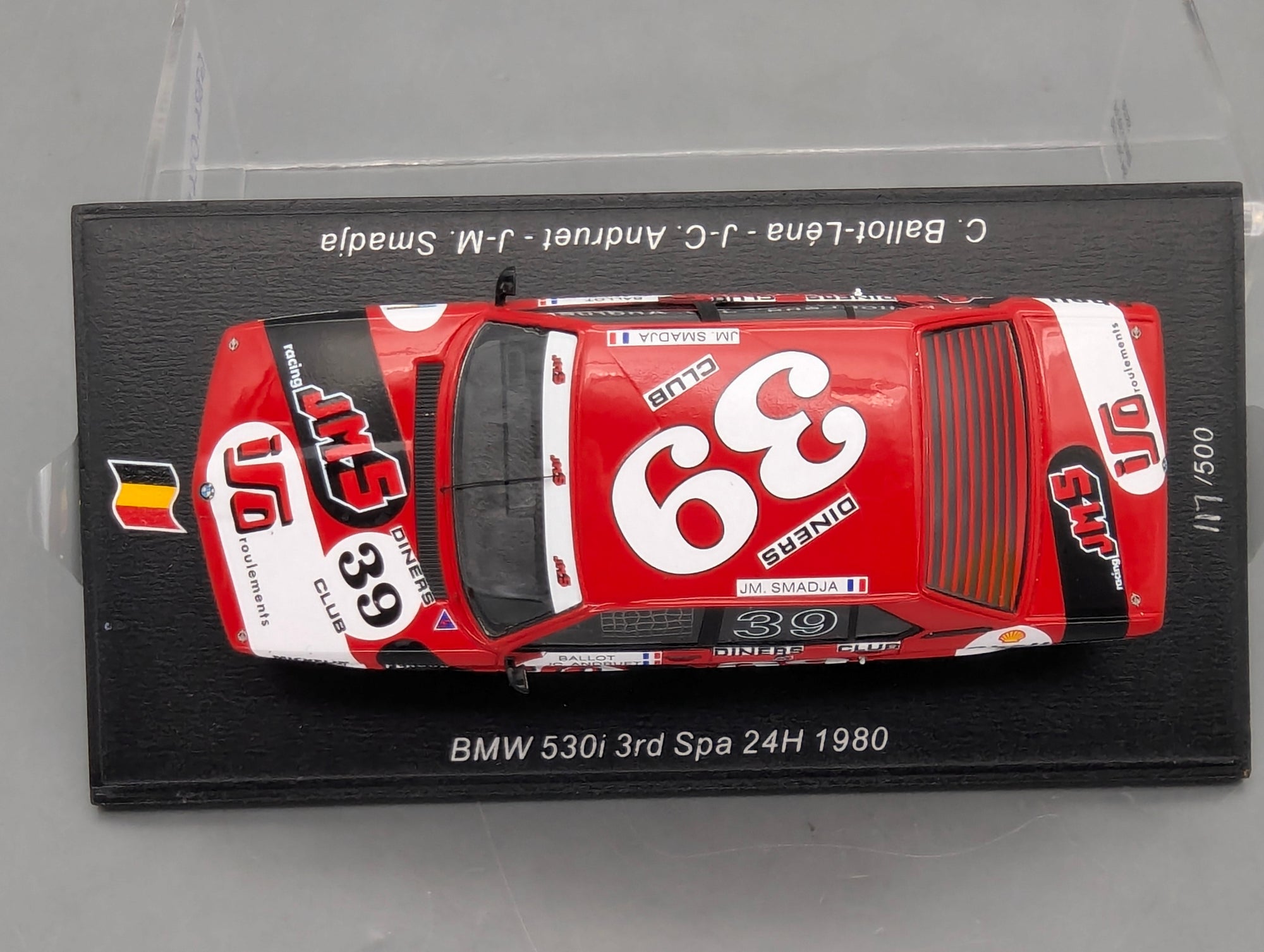 Modellautos 1:43 Spark SB330 BMW 530i Dritter 24h Spa 1980 #39 mit OVP