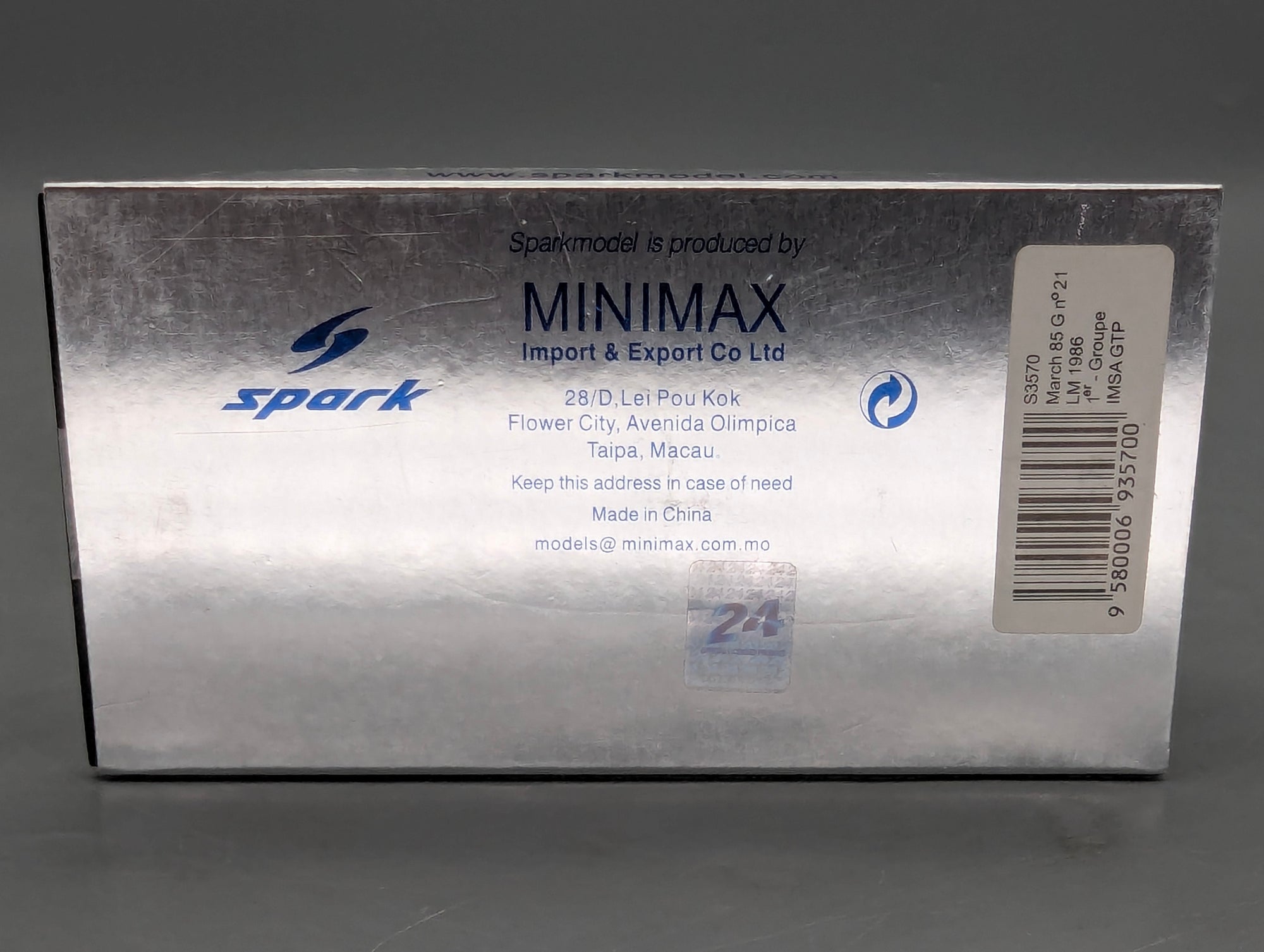 Modellautos 1:43 Spark S3570 March 85 G 24h Le Mans 1986 WINNER #21 mit OVP