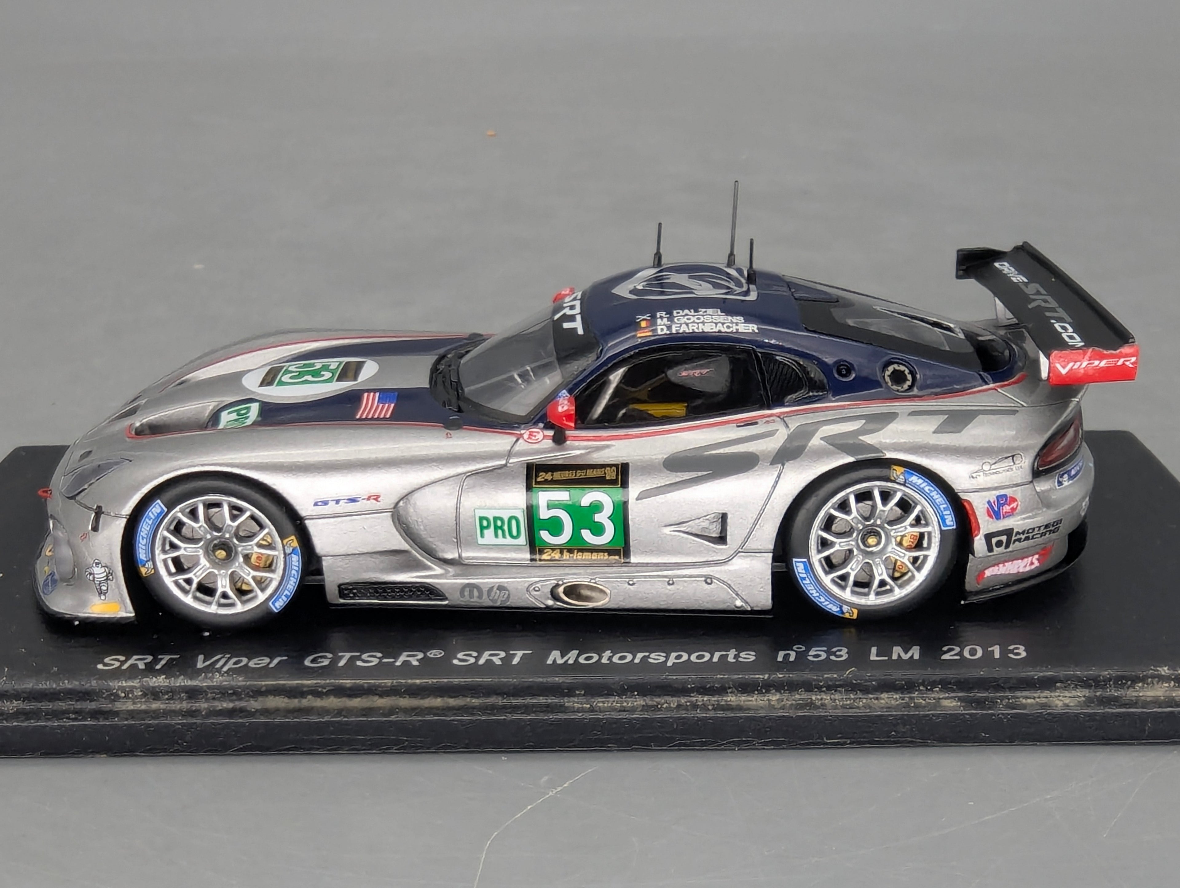 Modellautos 1:43 Spark S3766 Viper GTS-R SRT 24h Le Mans 2013 #53 mit OVP