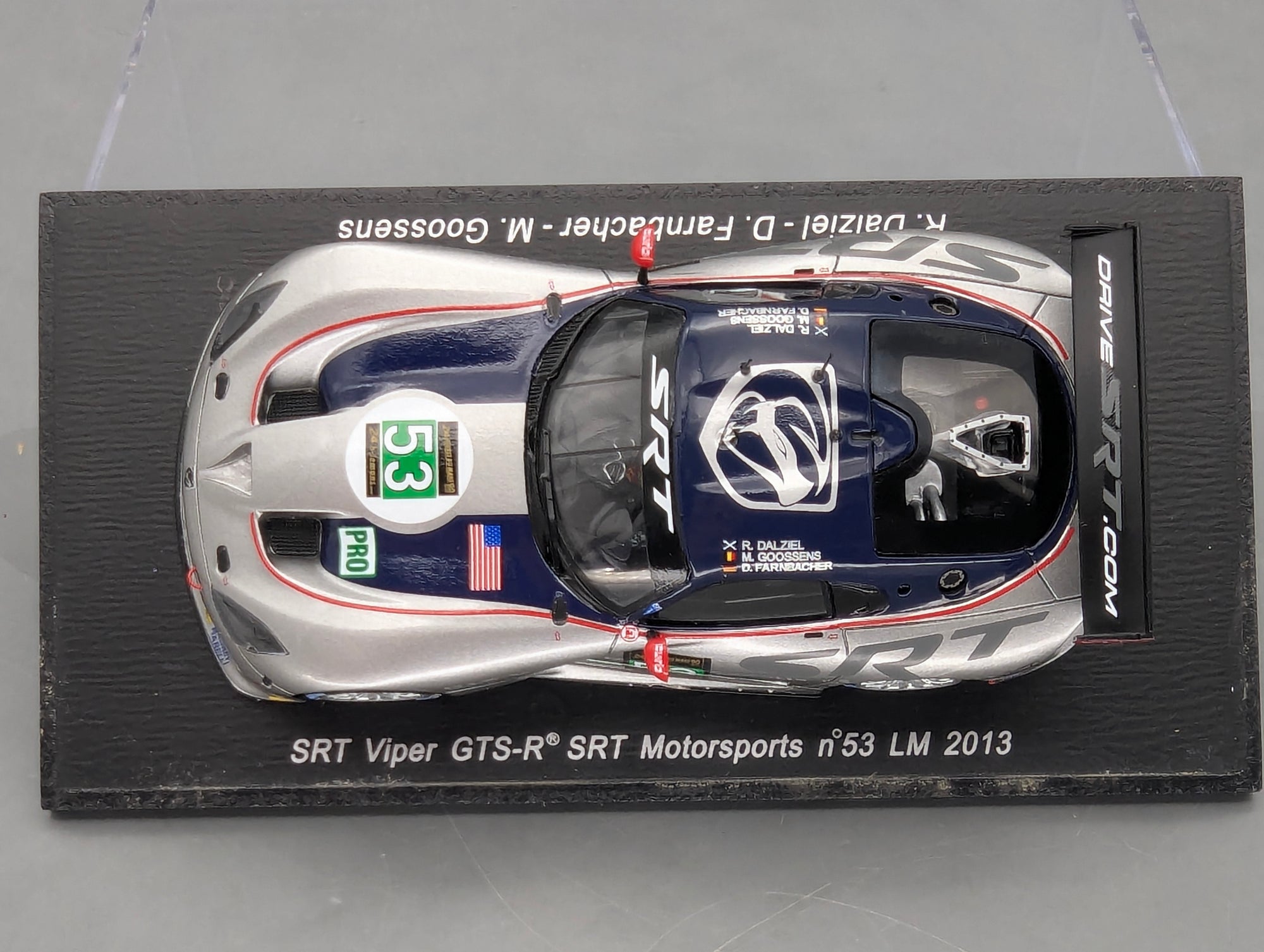 Modellautos 1:43 Spark S3766 Viper GTS-R SRT 24h Le Mans 2013 #53 mit OVP
