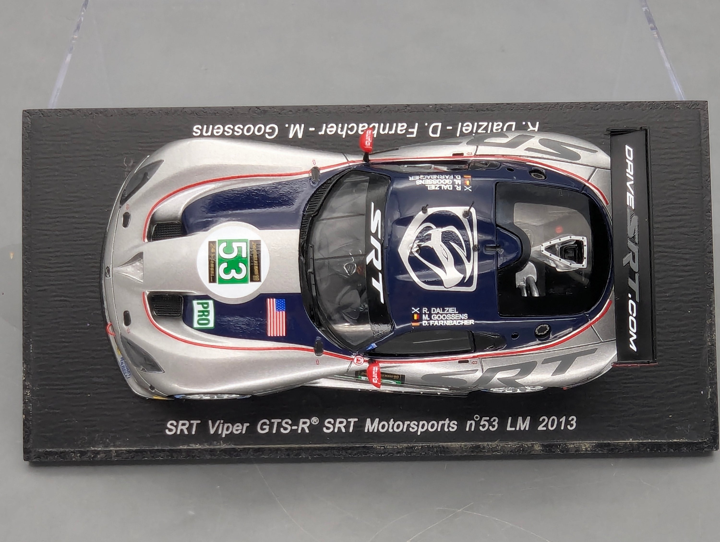 Modellautos 1:43 Spark S3766 Viper GTS-R SRT 24h Le Mans 2013 #53 mit OVP