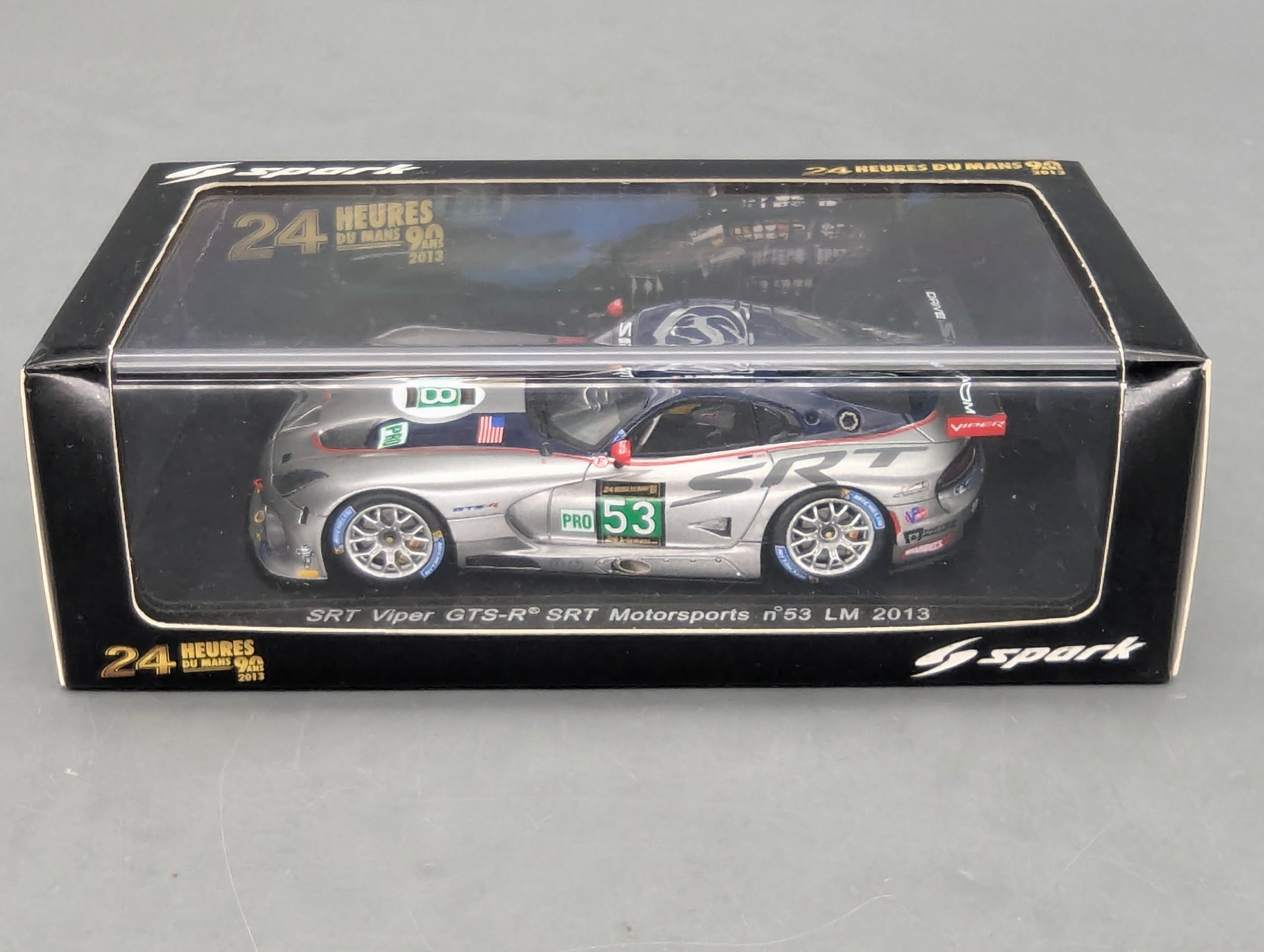 Modellautos 1:43 Spark S3766 Viper GTS-R SRT 24h Le Mans 2013 #53 mit OVP