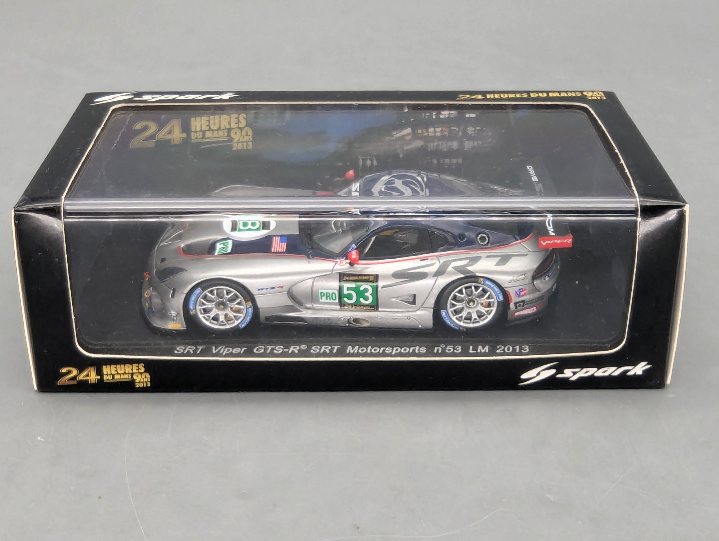 Modellautos 1:43 Spark S3766 Viper GTS-R SRT 24h Le Mans 2013 #53 mit OVP
