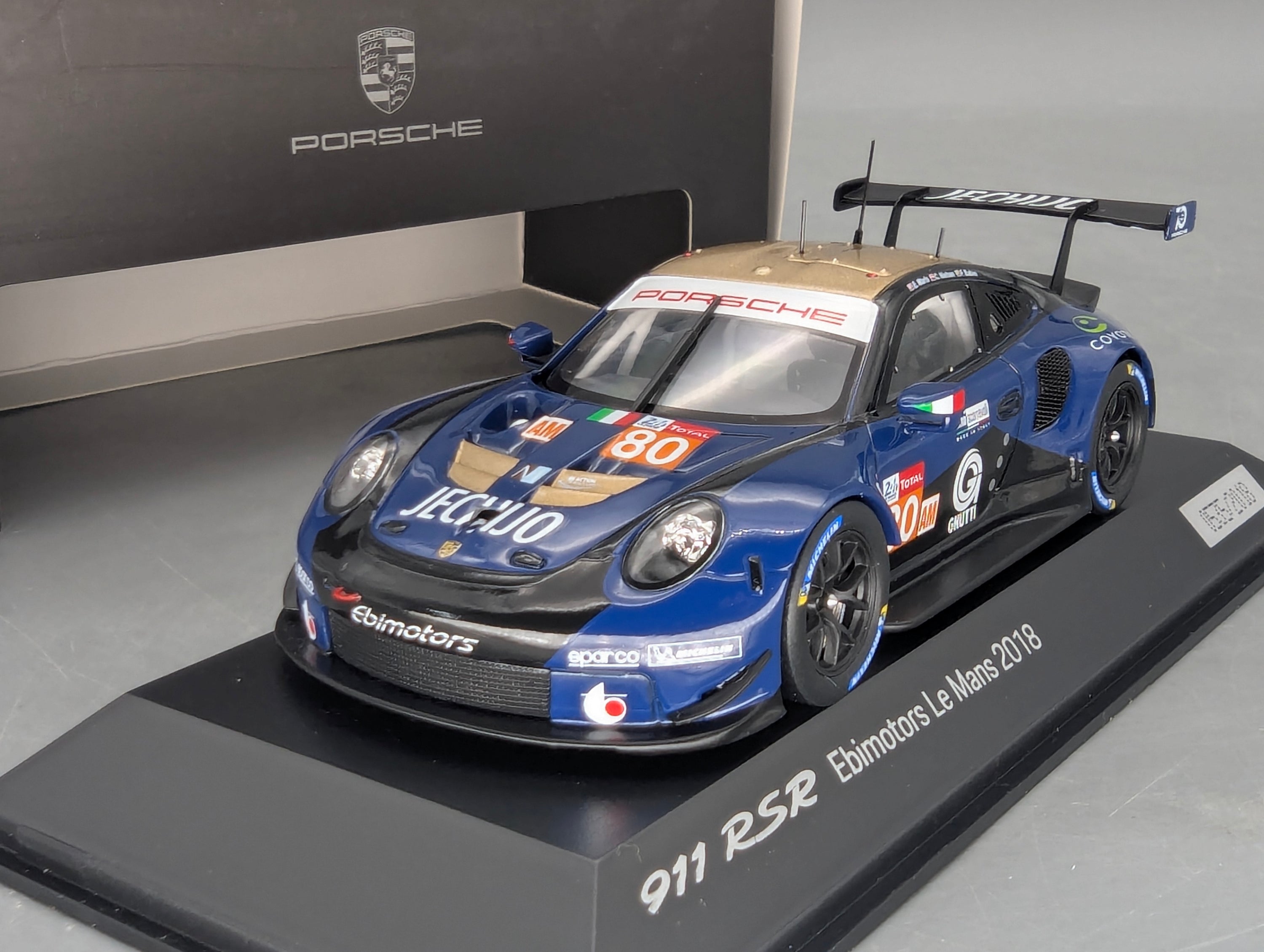 Modellautos 1:43 Spark Porsche 911 RSR 24h Le Mans 2018 #80 mit WAP Dealer OVP