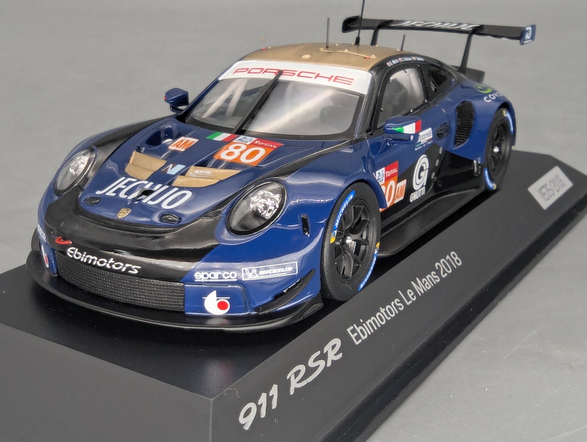 Modellautos 1:43 Spark Porsche 911 RSR 24h Le Mans 2018 #80 mit WAP Dealer OVP