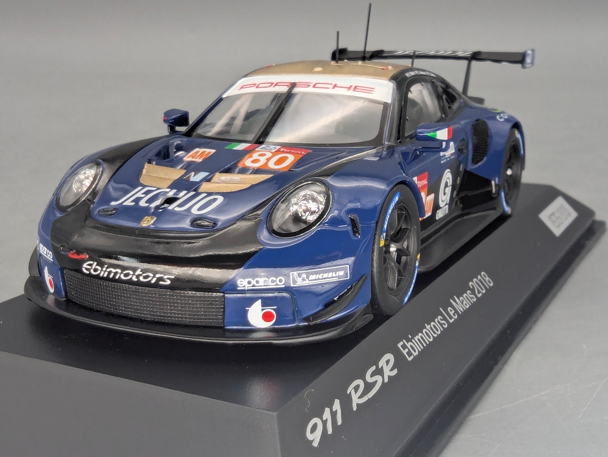 Modellautos 1:43 Spark Porsche 911 RSR 24h Le Mans 2018 #80 mit WAP Dealer OVP