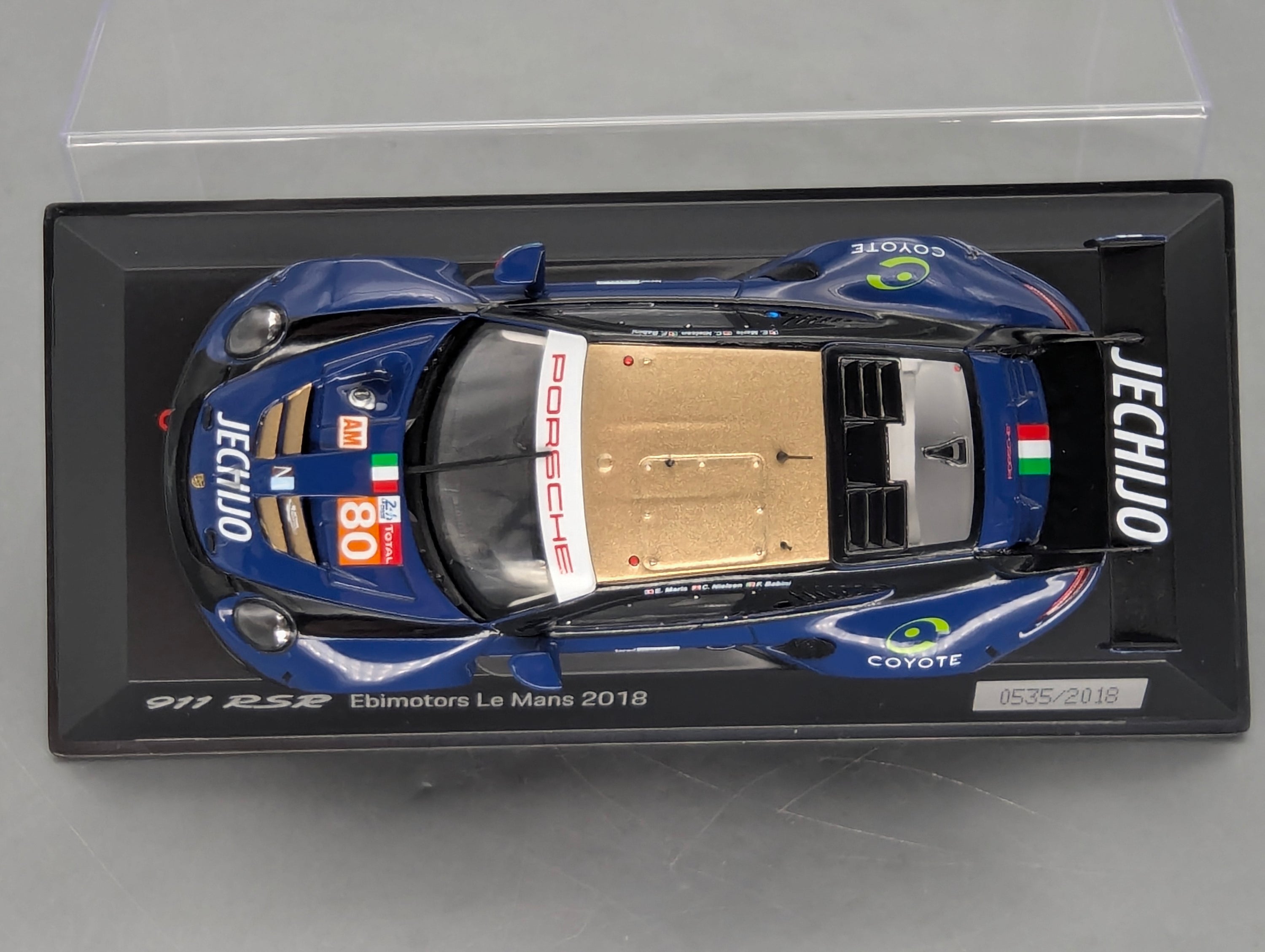 Modellautos 1:43 Spark Porsche 911 RSR 24h Le Mans 2018 #80 mit WAP Dealer OVP