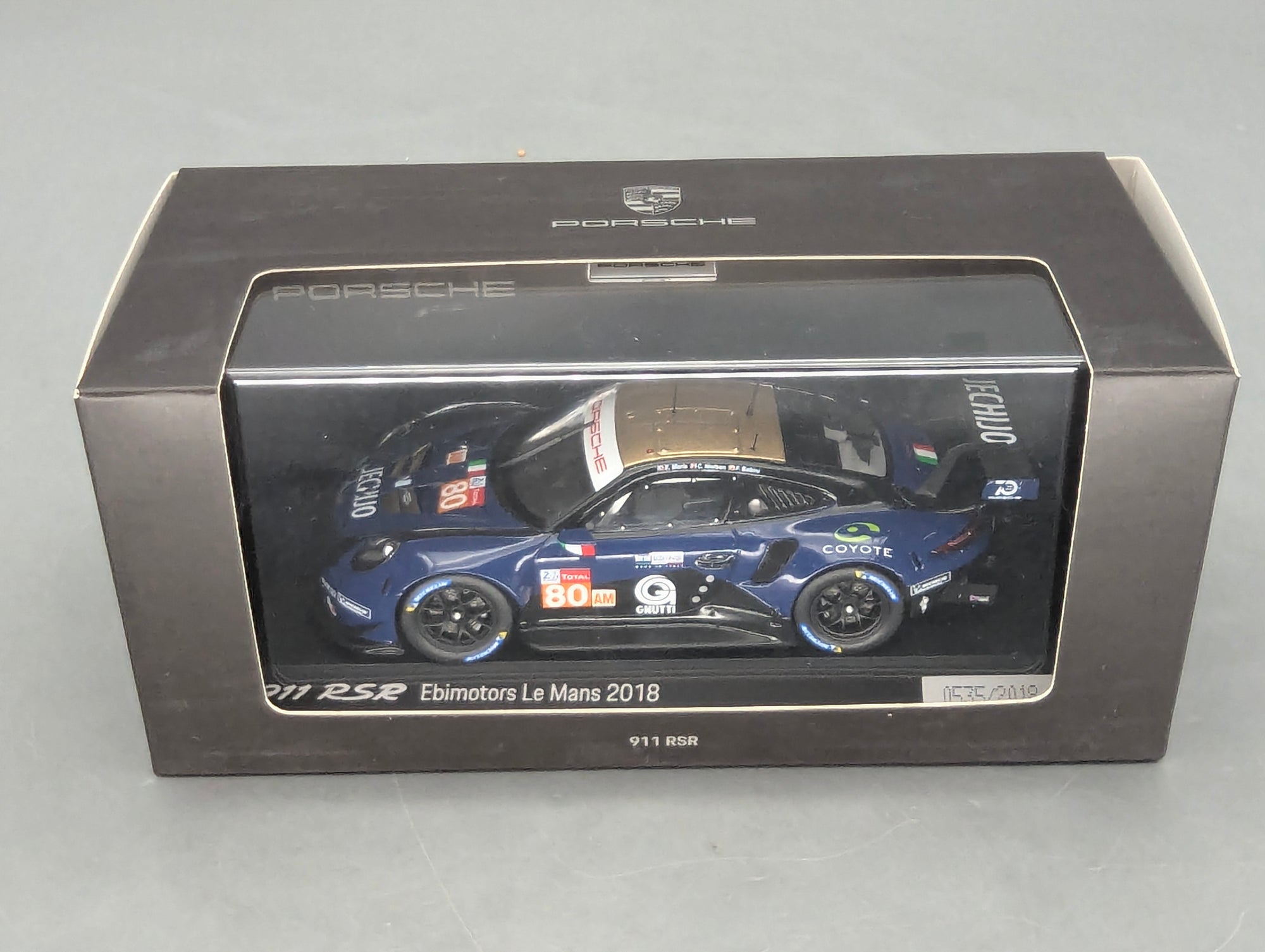 Modellautos 1:43 Spark Porsche 911 RSR 24h Le Mans 2018 #80 mit WAP Dealer OVP