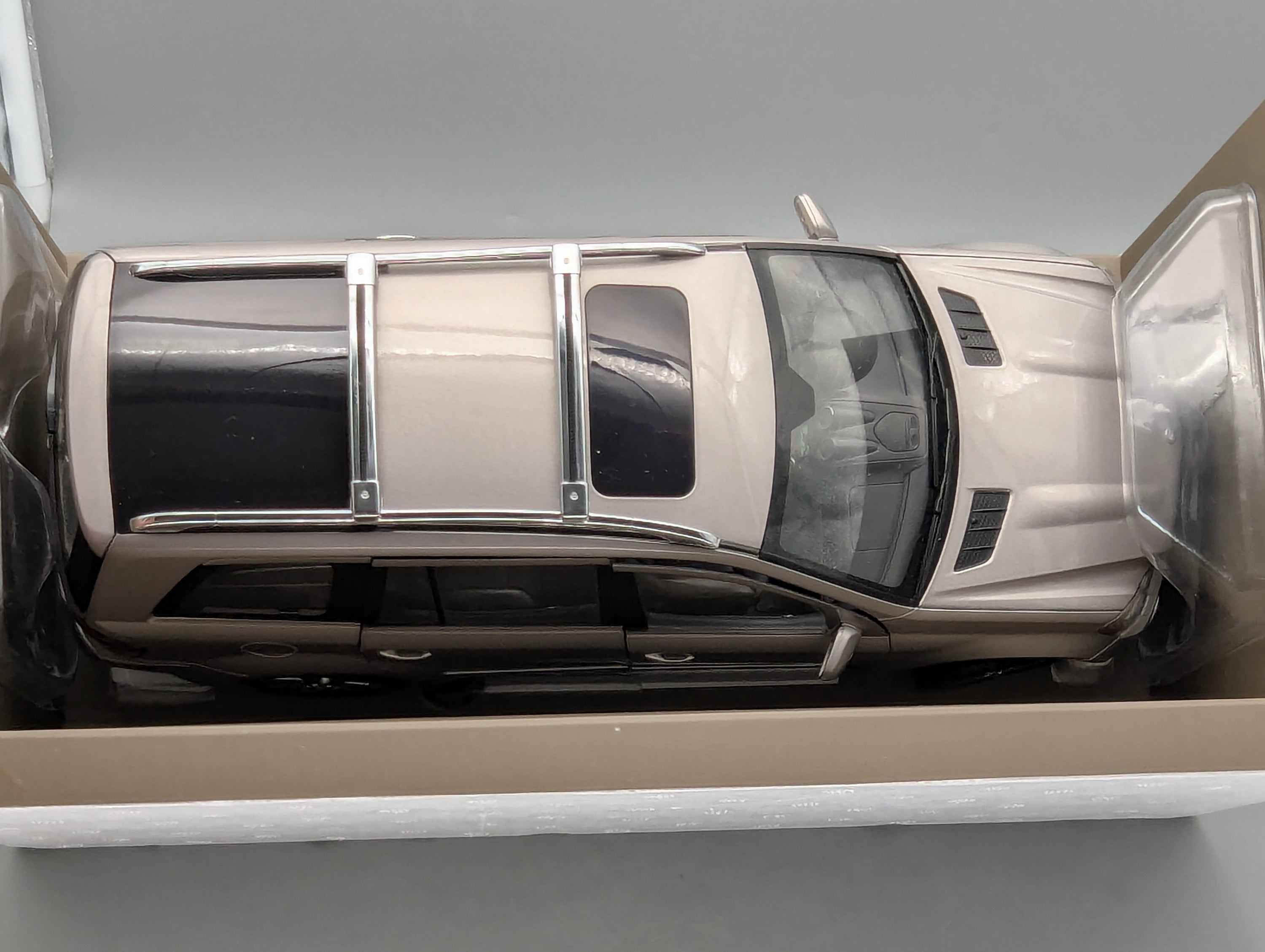 Modellautos 1:18 Minichamps Mercedes-Benz GL-Klasse Tansanit Silber mit Dealer OVP