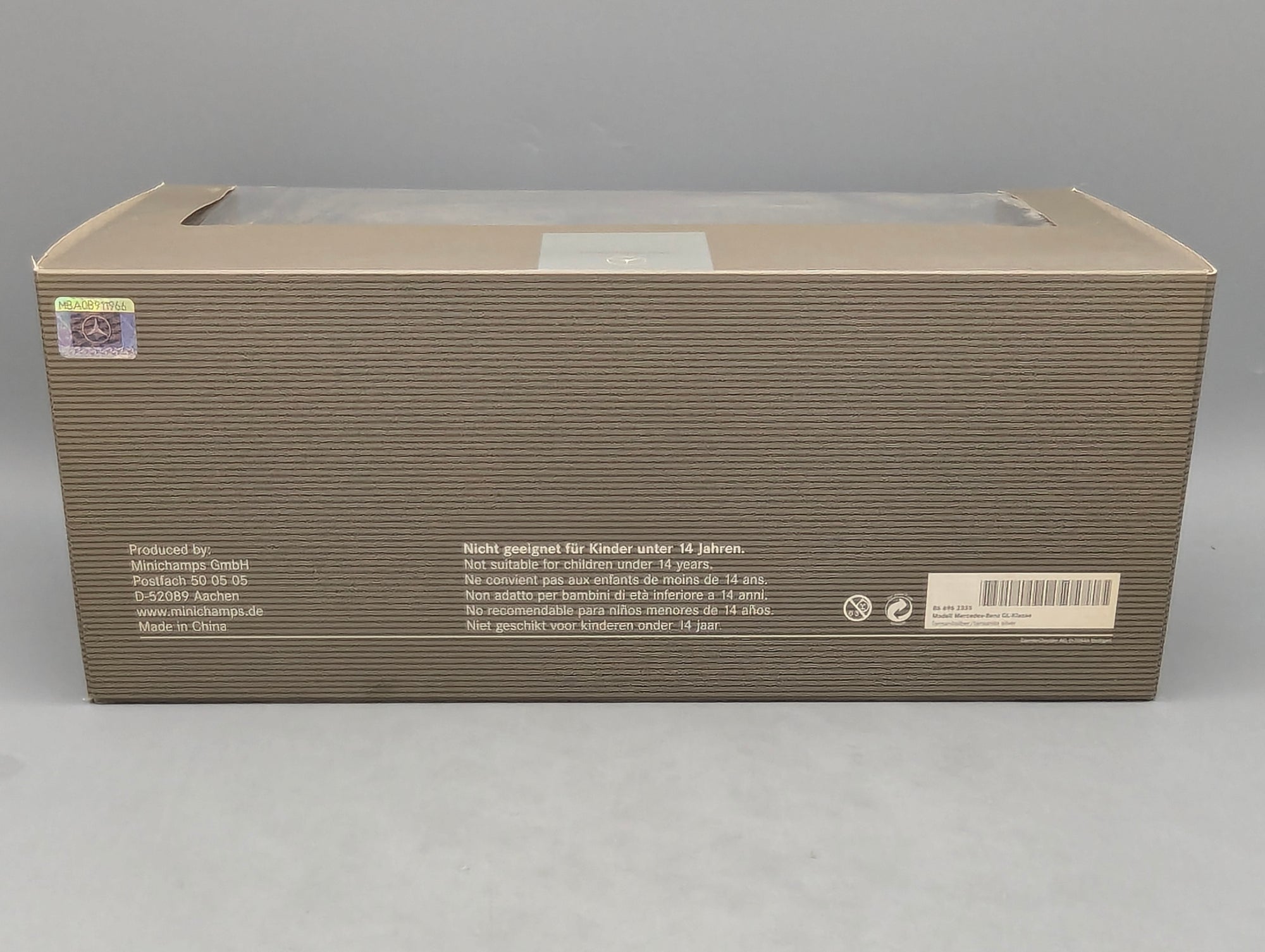 Modellautos 1:18 Minichamps Mercedes-Benz GL-Klasse Tansanit Silber mit Dealer OVP