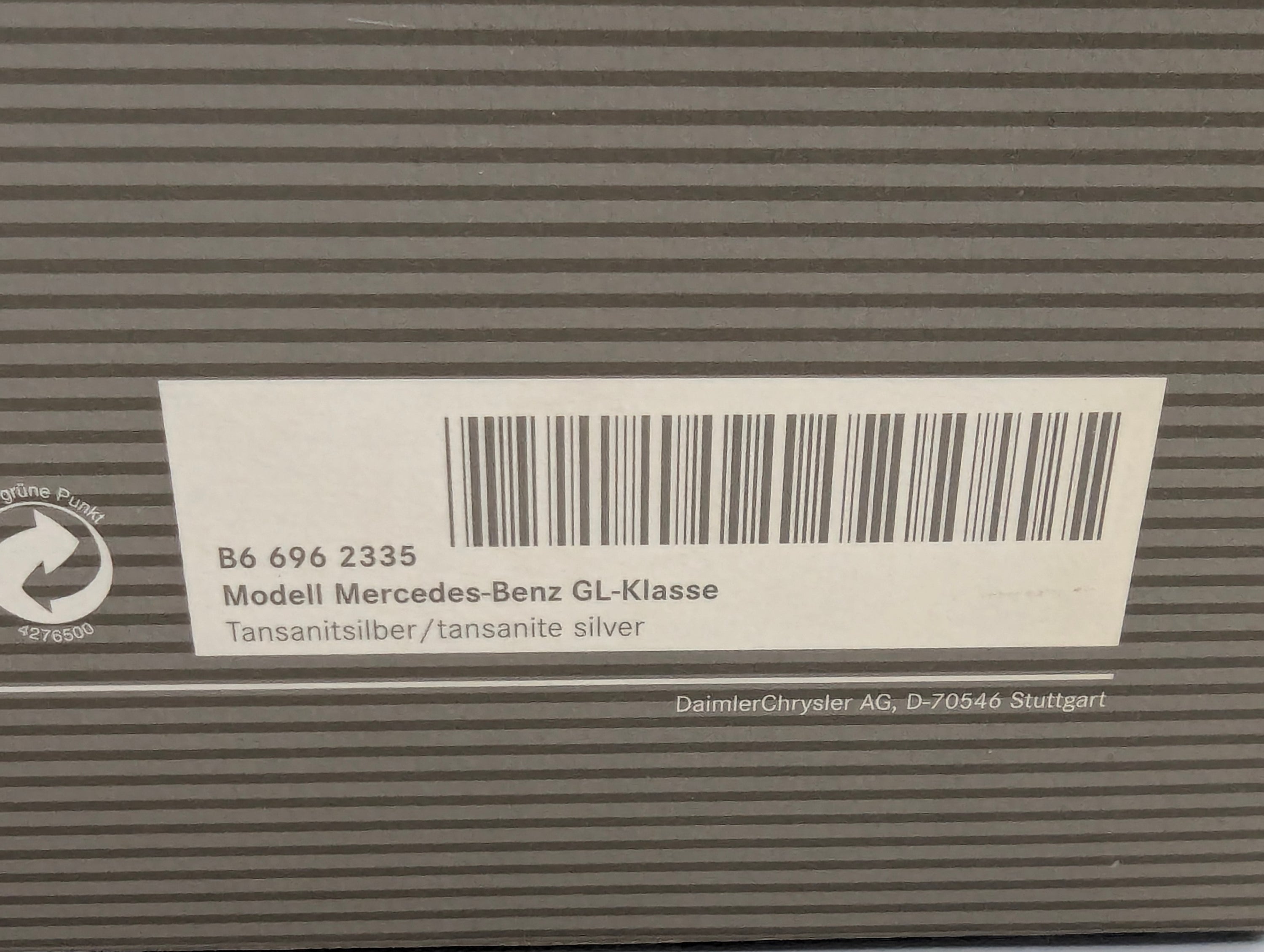 Modellautos 1:18 Minichamps Mercedes-Benz GL-Klasse Tansanit Silber mit Dealer OVP