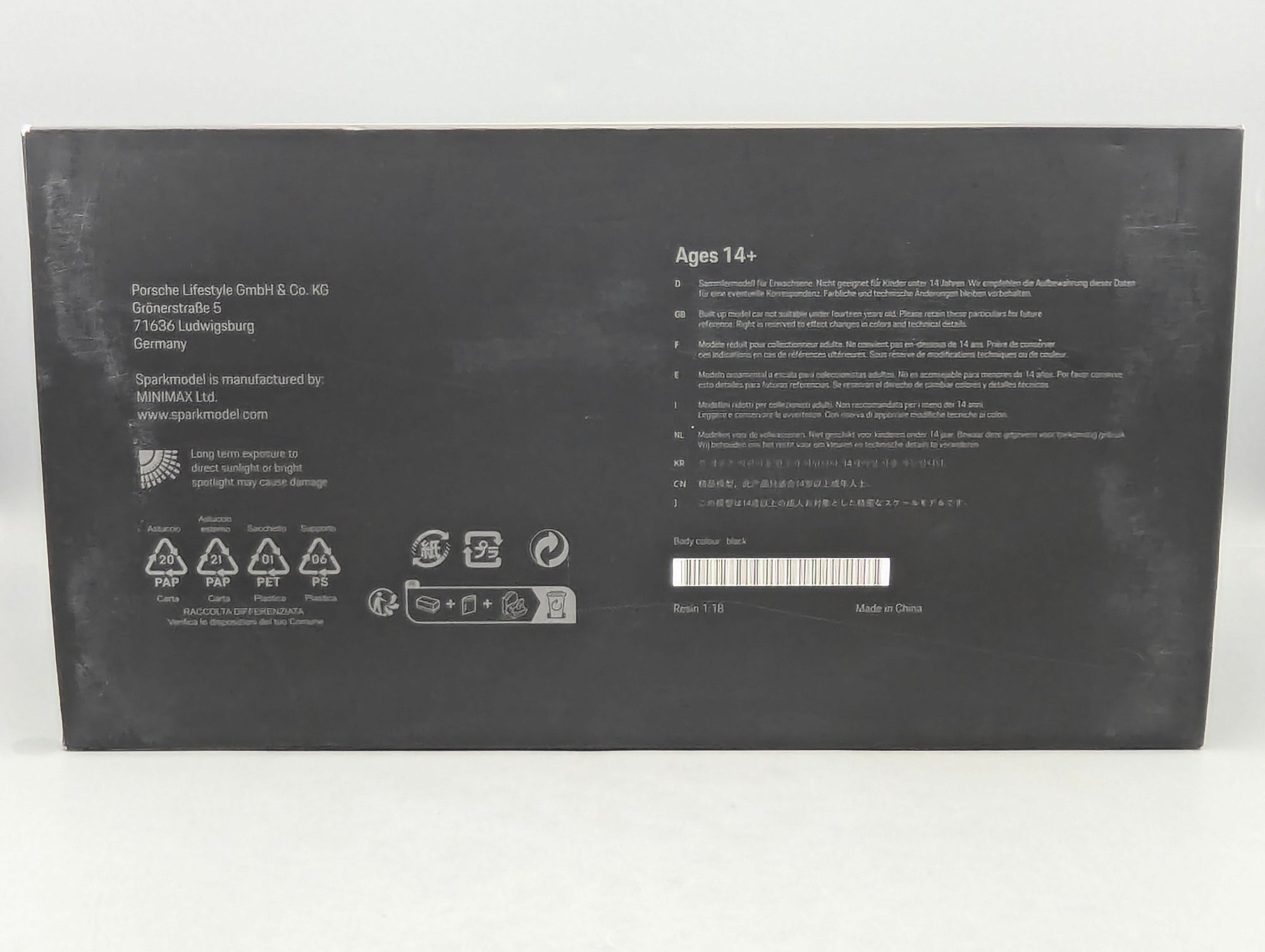 Model Cars 1:43 Minichamps Mercedes Benz SL65 AMG Black Series Silver with original packaging