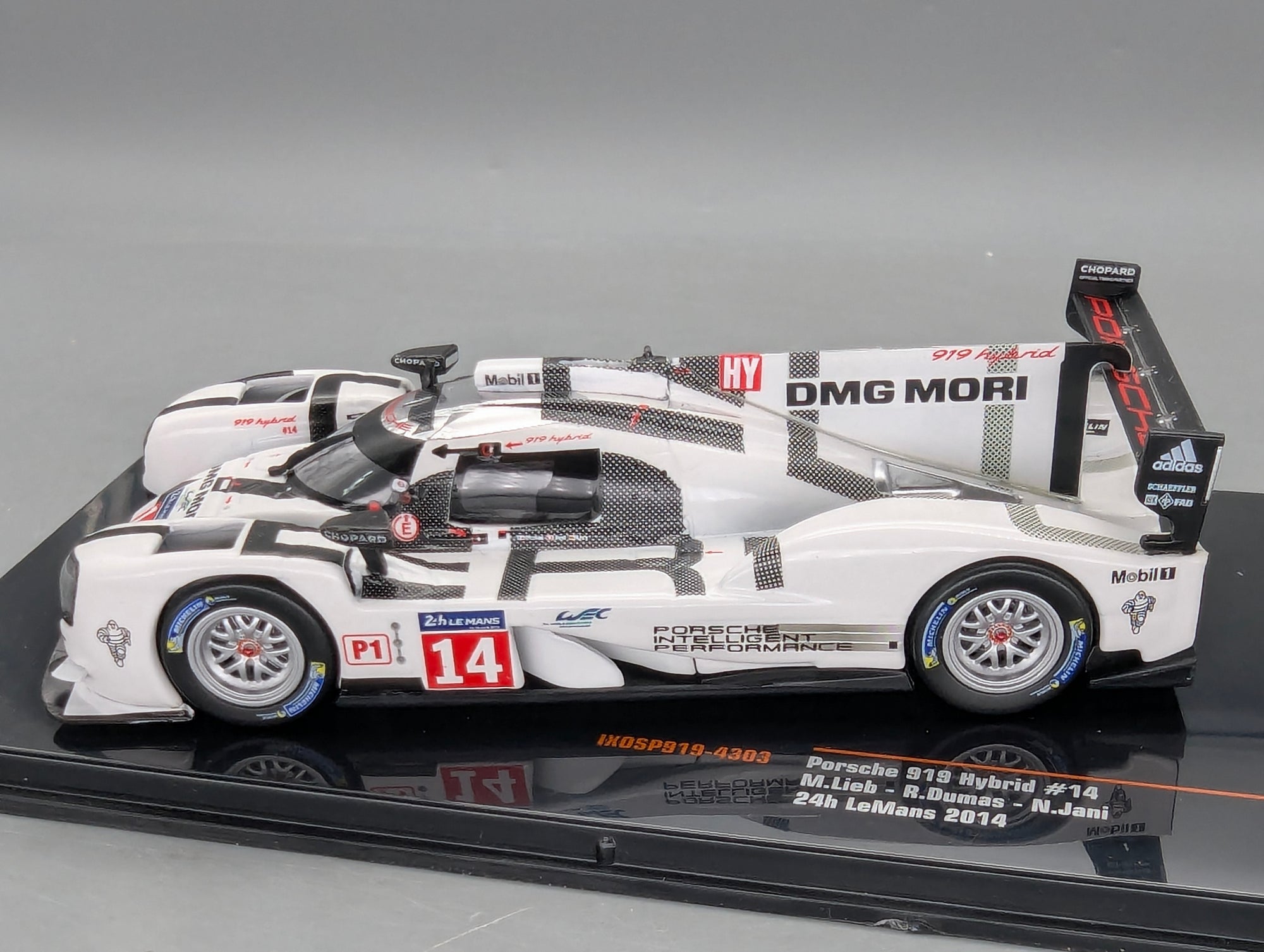 Modellautos 1:43 Ixo Porsche 919 Hybrid 24h Le Mans 2014 #14 Lieb Dumas Jani mit OVP
