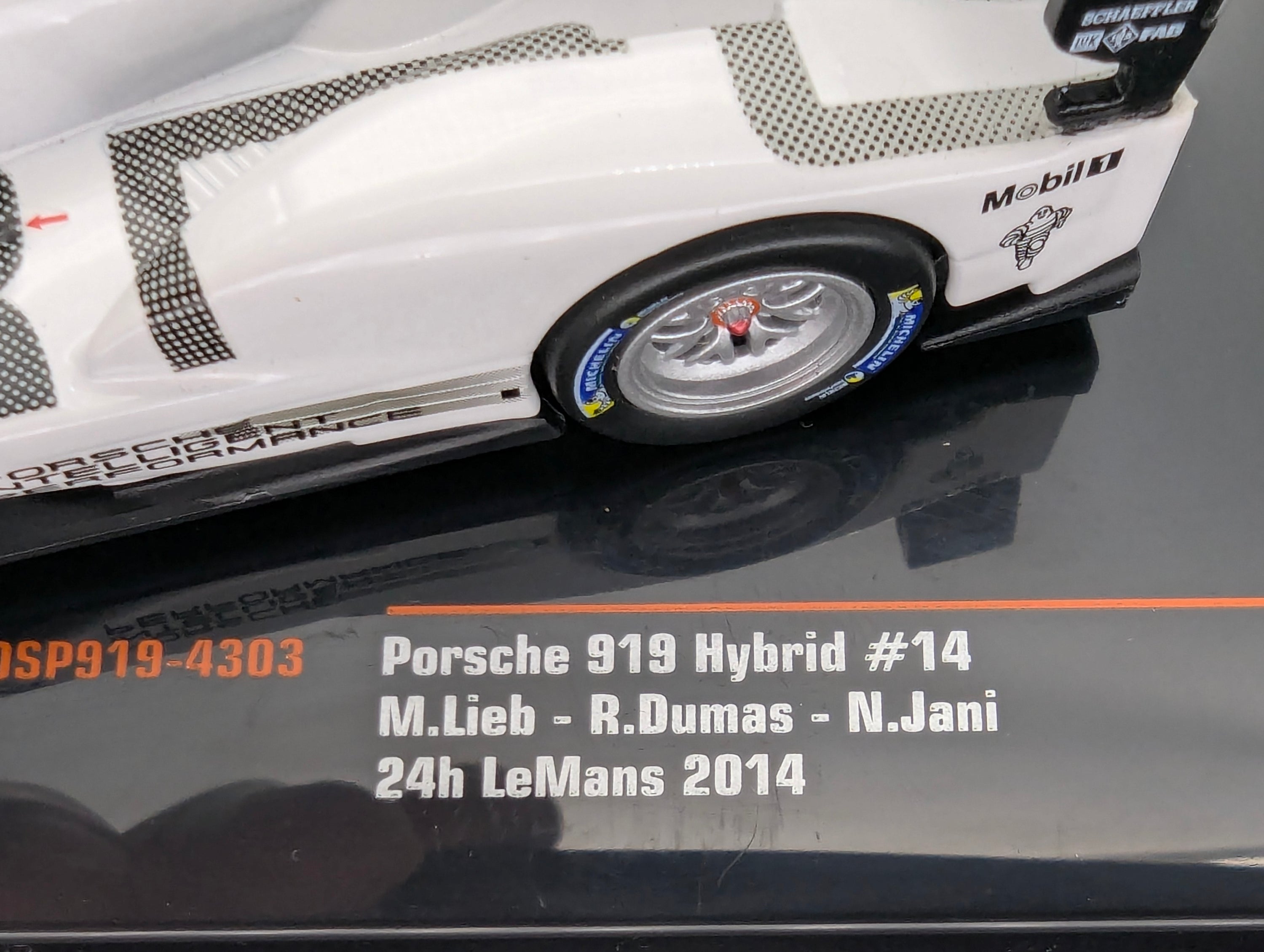 Modellautos 1:43 Ixo Porsche 919 Hybrid 24h Le Mans 2014 #14 Lieb Dumas Jani mit OVP