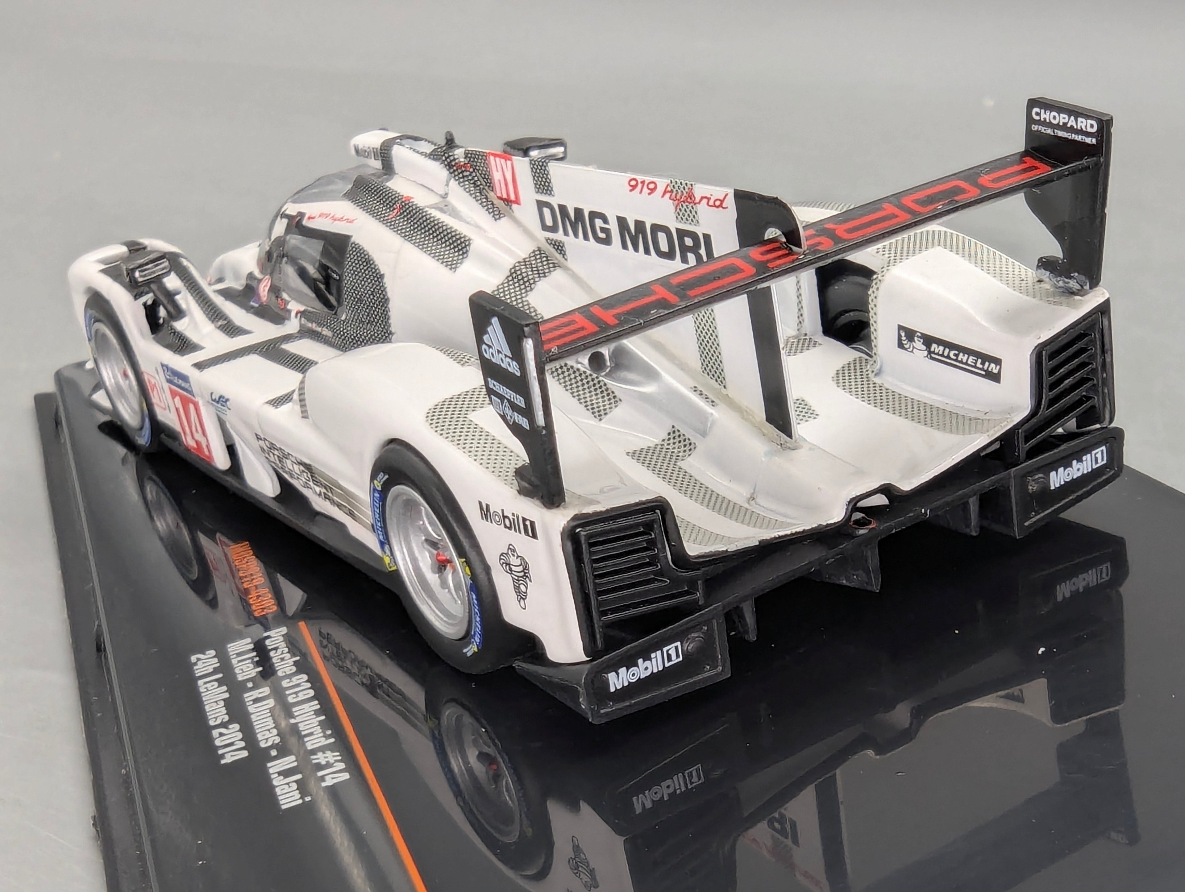 Modellautos 1:43 Ixo Porsche 919 Hybrid 24h Le Mans 2014 #14 Lieb Dumas Jani mit OVP