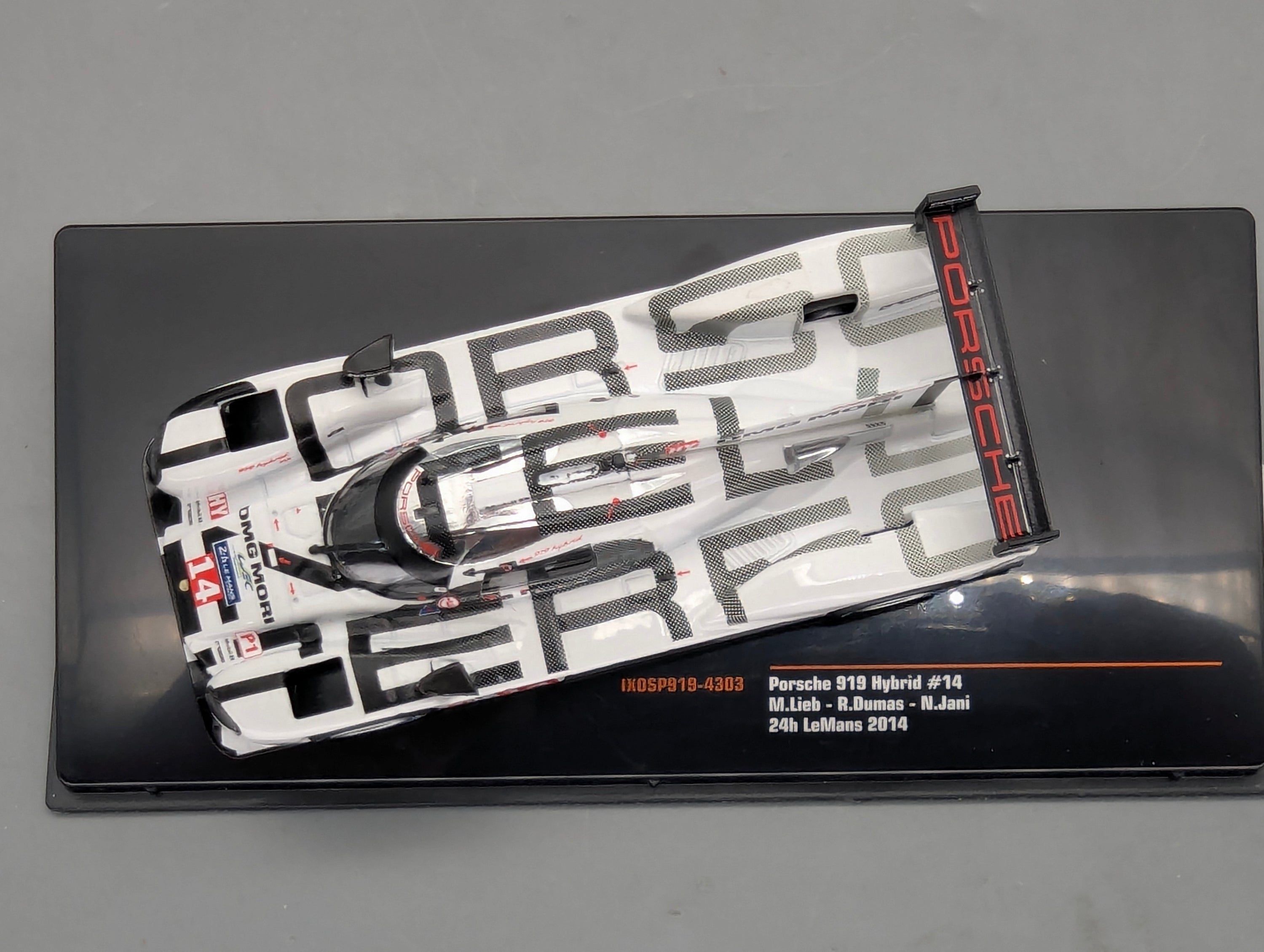 Modellautos 1:43 Ixo Porsche 919 Hybrid 24h Le Mans 2014 #14 Lieb Dumas Jani mit OVP
