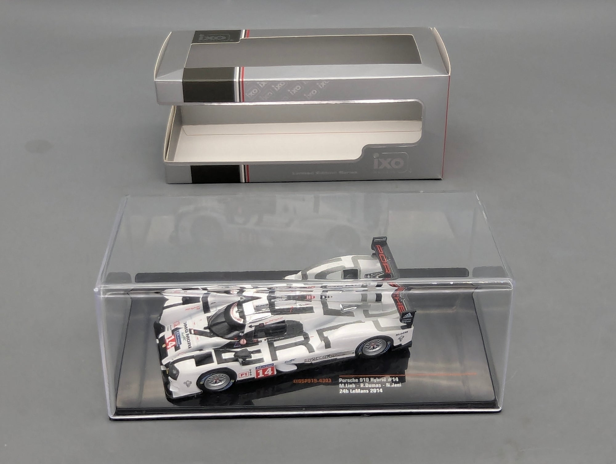 Modellautos 1:43 Ixo Porsche 919 Hybrid 24h Le Mans 2014 #14 Lieb Dumas Jani mit OVP