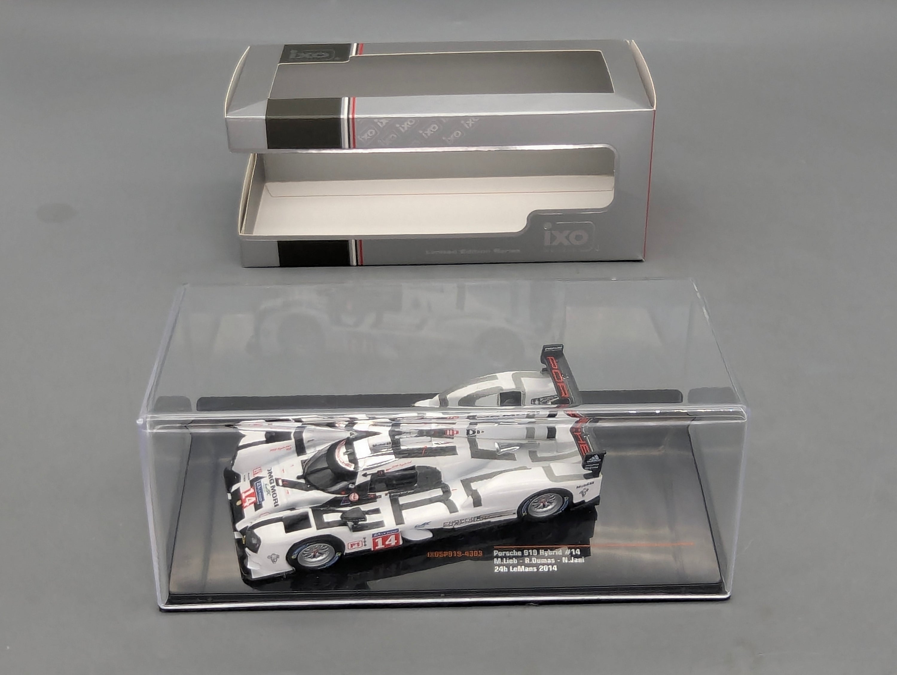 Modellautos 1:43 Ixo Porsche 919 Hybrid 24h Le Mans 2014 #14 Lieb Dumas Jani mit OVP