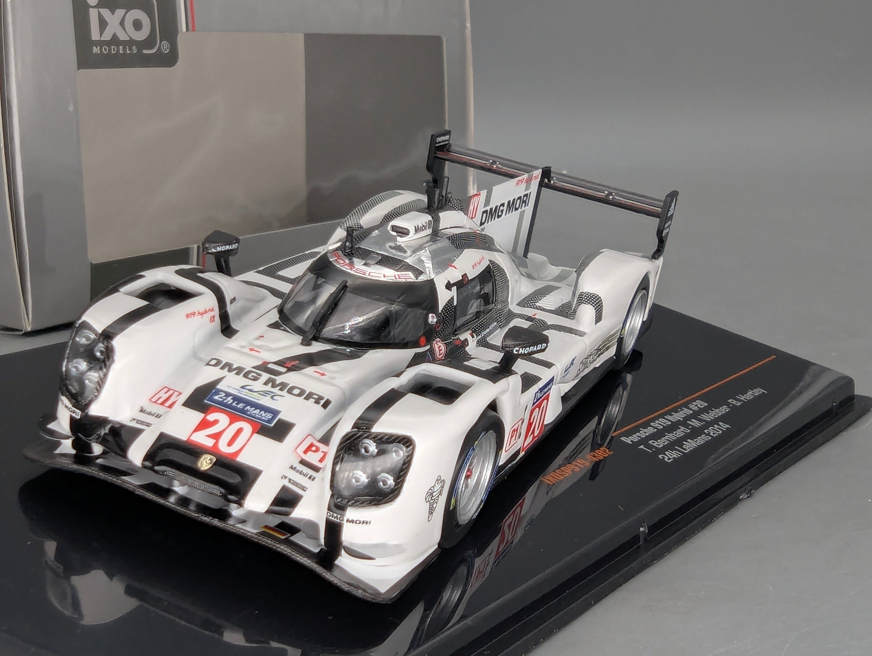 Modellautos 1:43 Ixo Porsche 919 Hybrid 24h Le Mans 2014 #20 Bernhard u.a. mit OVP