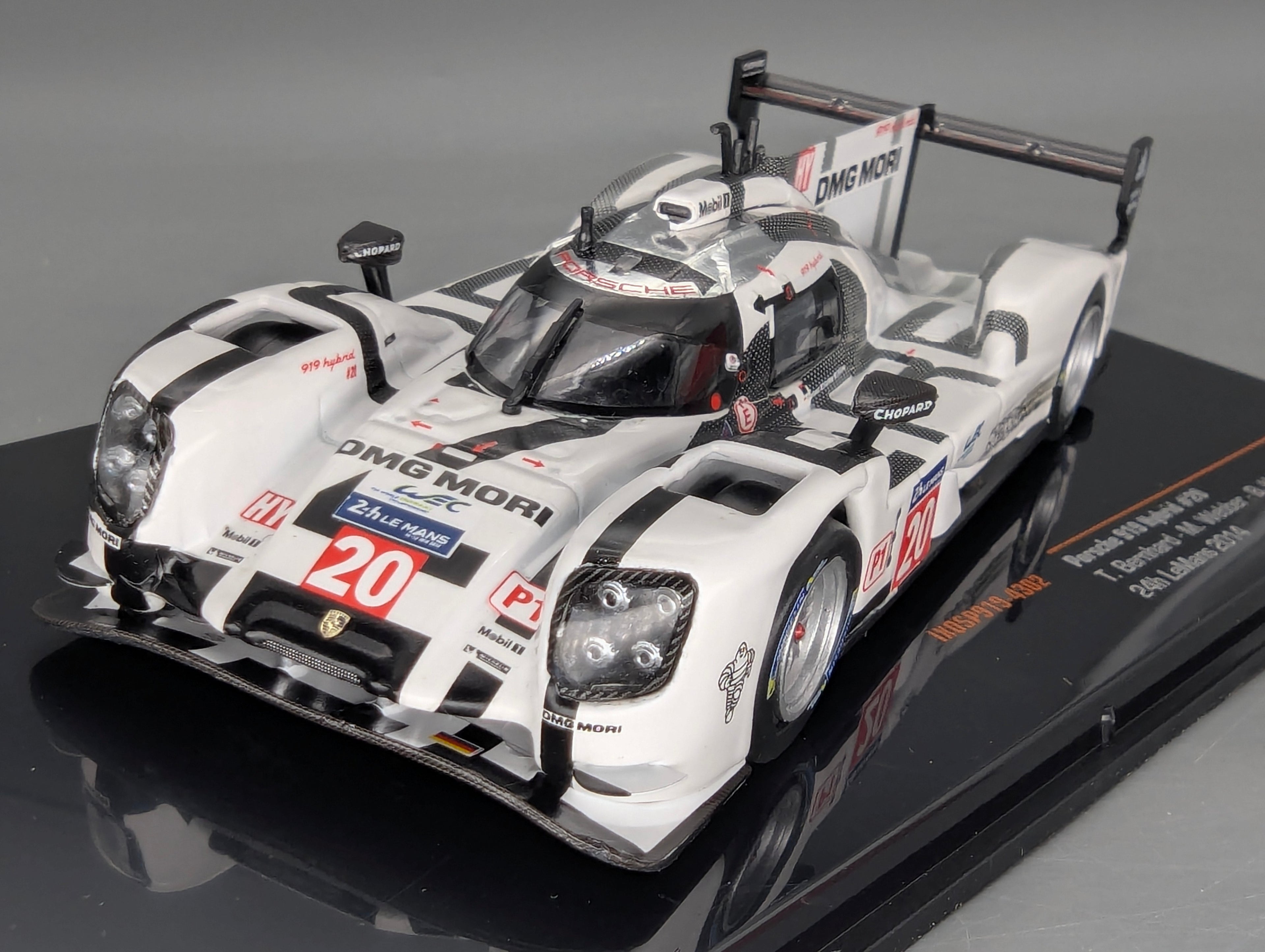 Modellautos 1:43 Ixo Porsche 919 Hybrid 24h Le Mans 2014 #20 Bernhard u.a. mit OVP