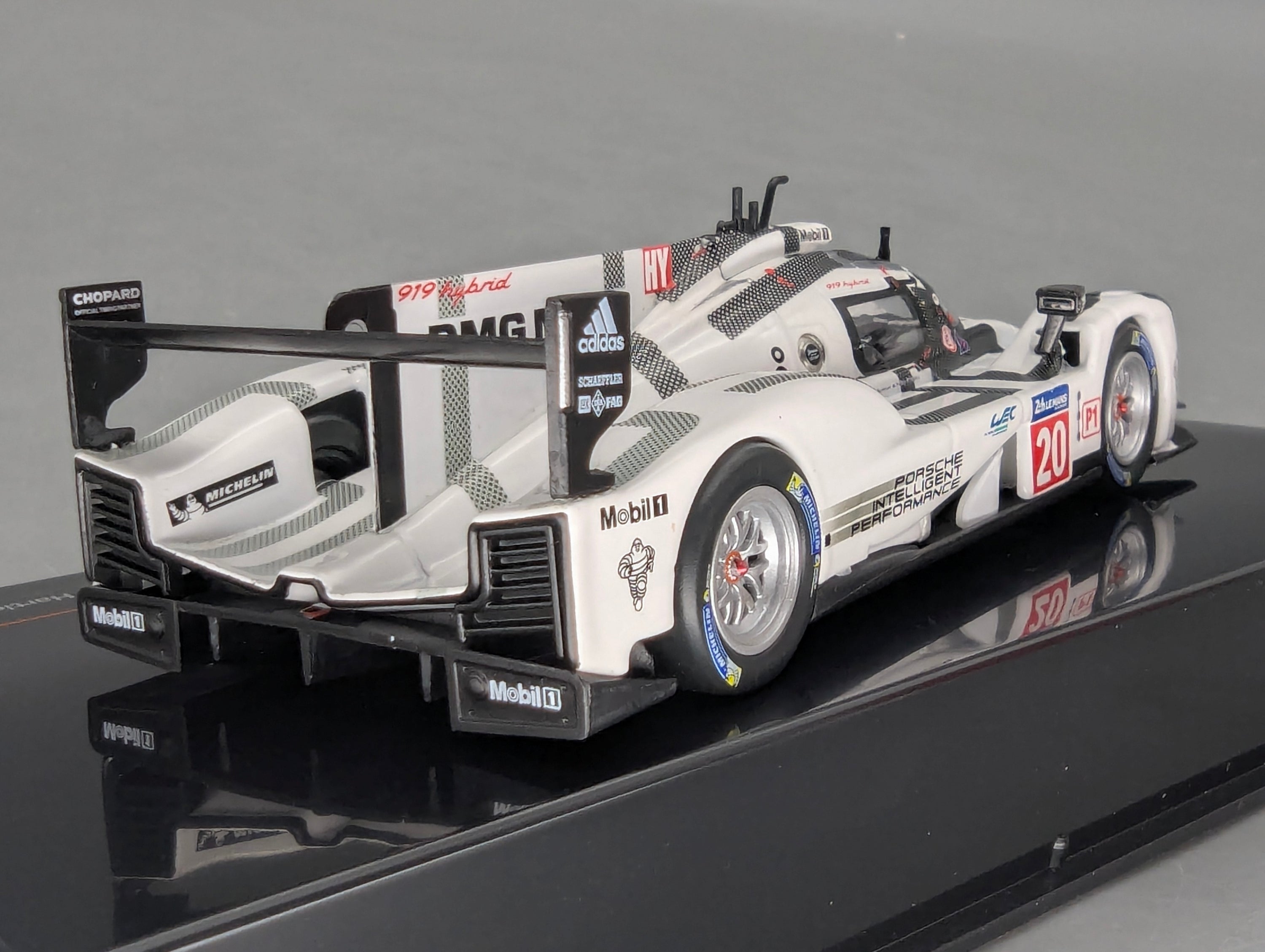 Modellautos 1:43 Ixo Porsche 919 Hybrid 24h Le Mans 2014 #20 Bernhard u.a. mit OVP