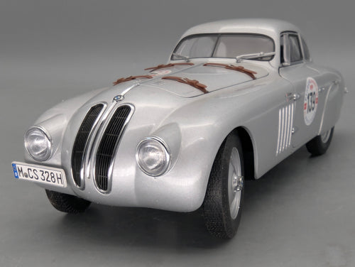 Modellautos 1:18 AUTOart BMW 328 Touring Coupe Mille Miglia 2004 #139 mit Dealer OVP
