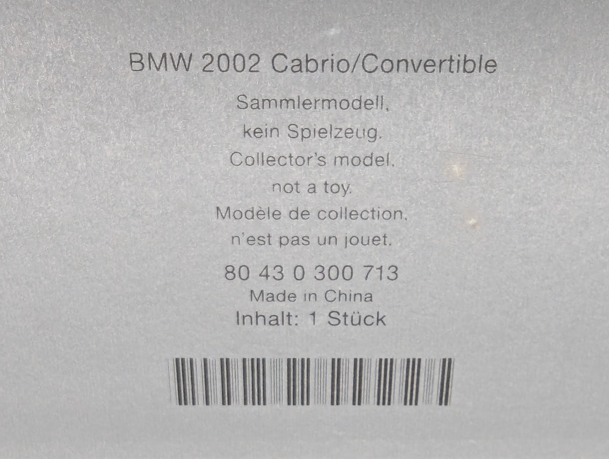 Modellautos 1:18 AUTOart BMW 2002 Baur Cabrio Convertible Orange mit Dealer OVP