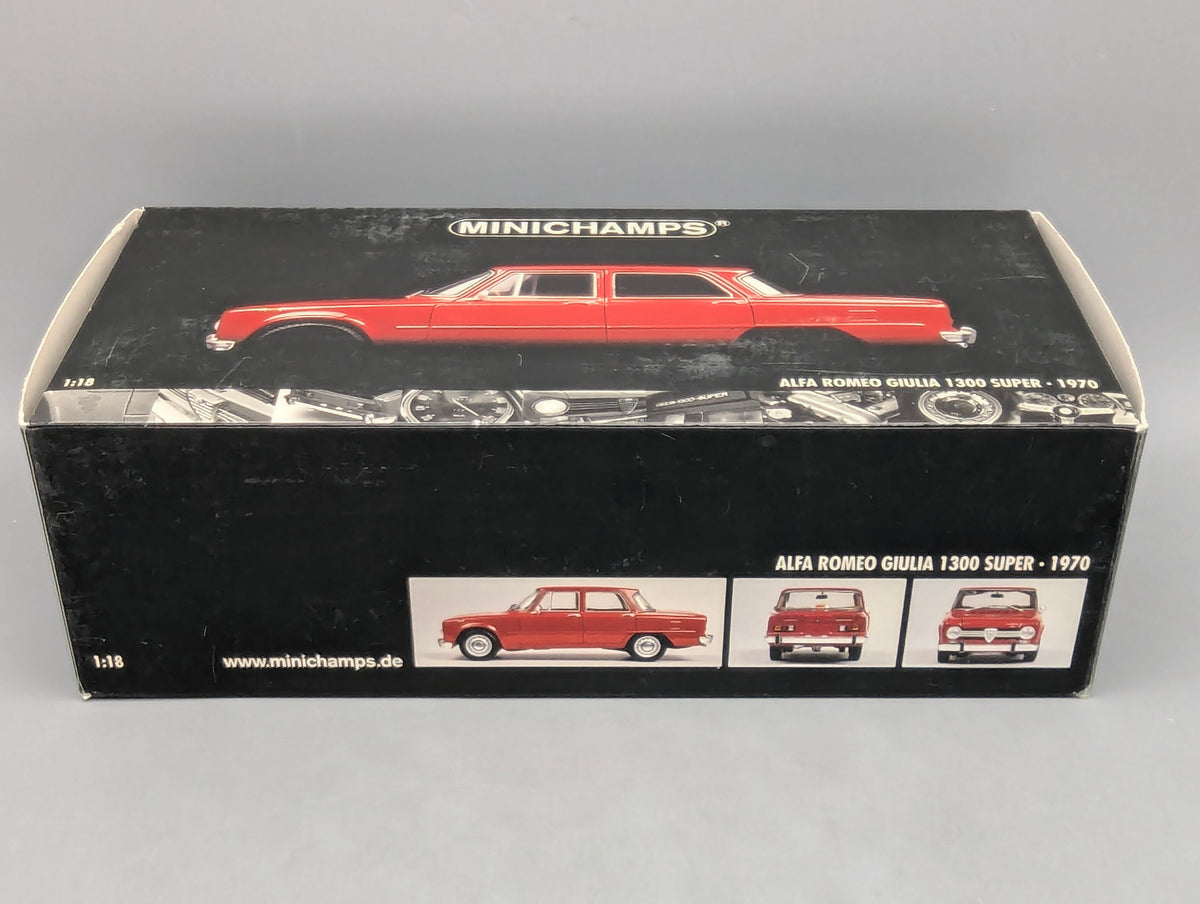 Modellautos 1:18 Minichamps Alfa Romeo Giulia 1300 Super 1970 Rot mit OVP
