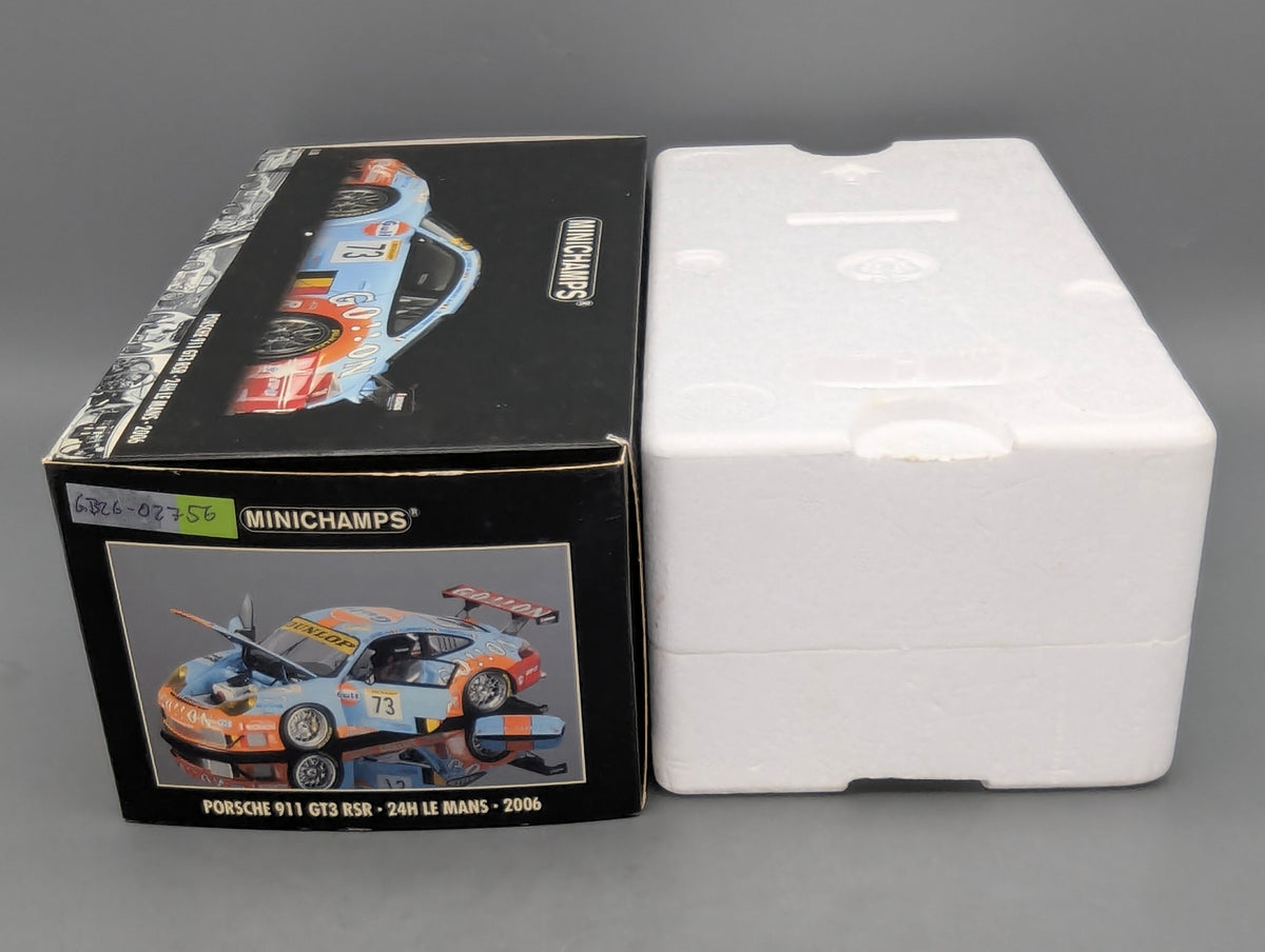 Modellautos 1:18 Minichamps Porsche 911 GT3 RSR 24h Le Mans 2006 #73 OVP