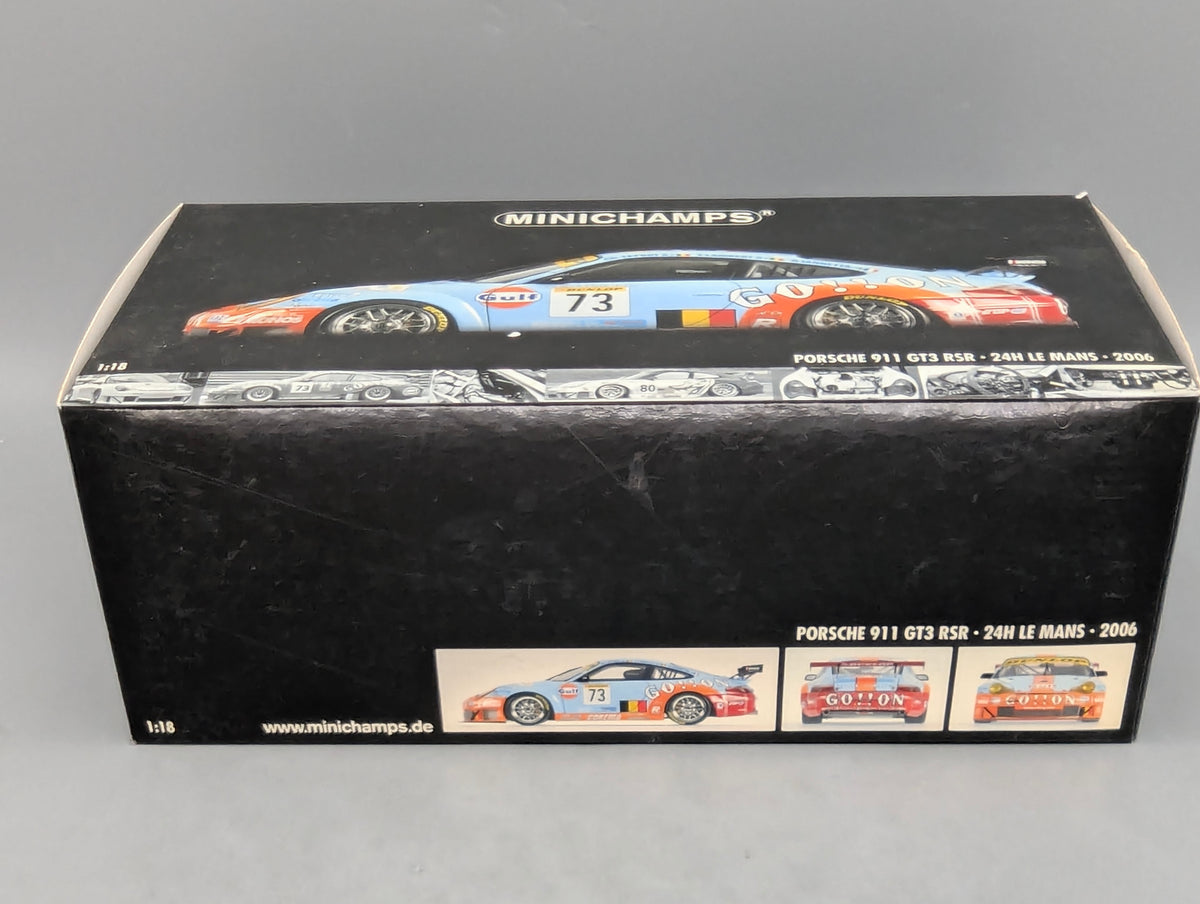 Modellautos 1:18 Minichamps Porsche 911 GT3 RSR 24h Le Mans 2006 #73 OVP