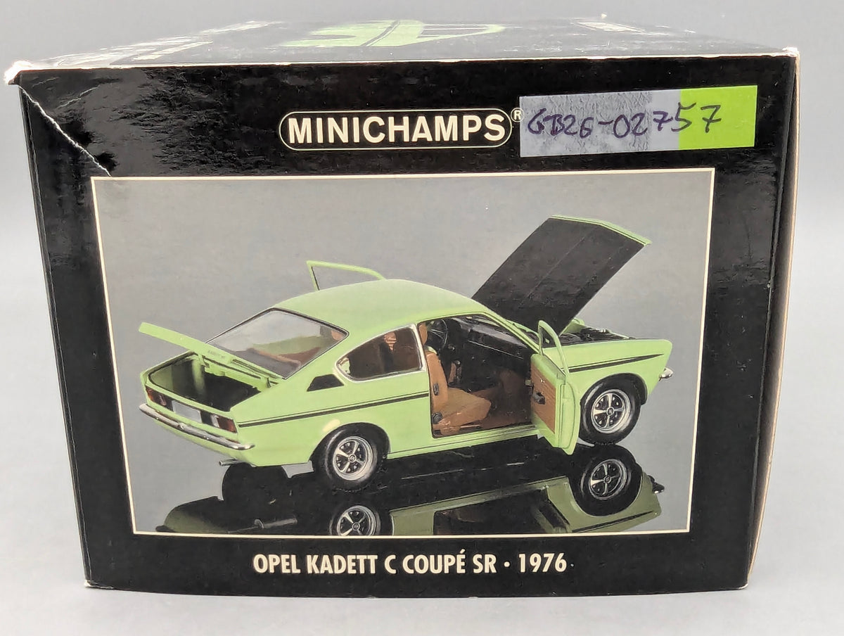 Modellautos 1:18 Minichamps Opel Kadett C Coupe SR 1976 Grün OVP