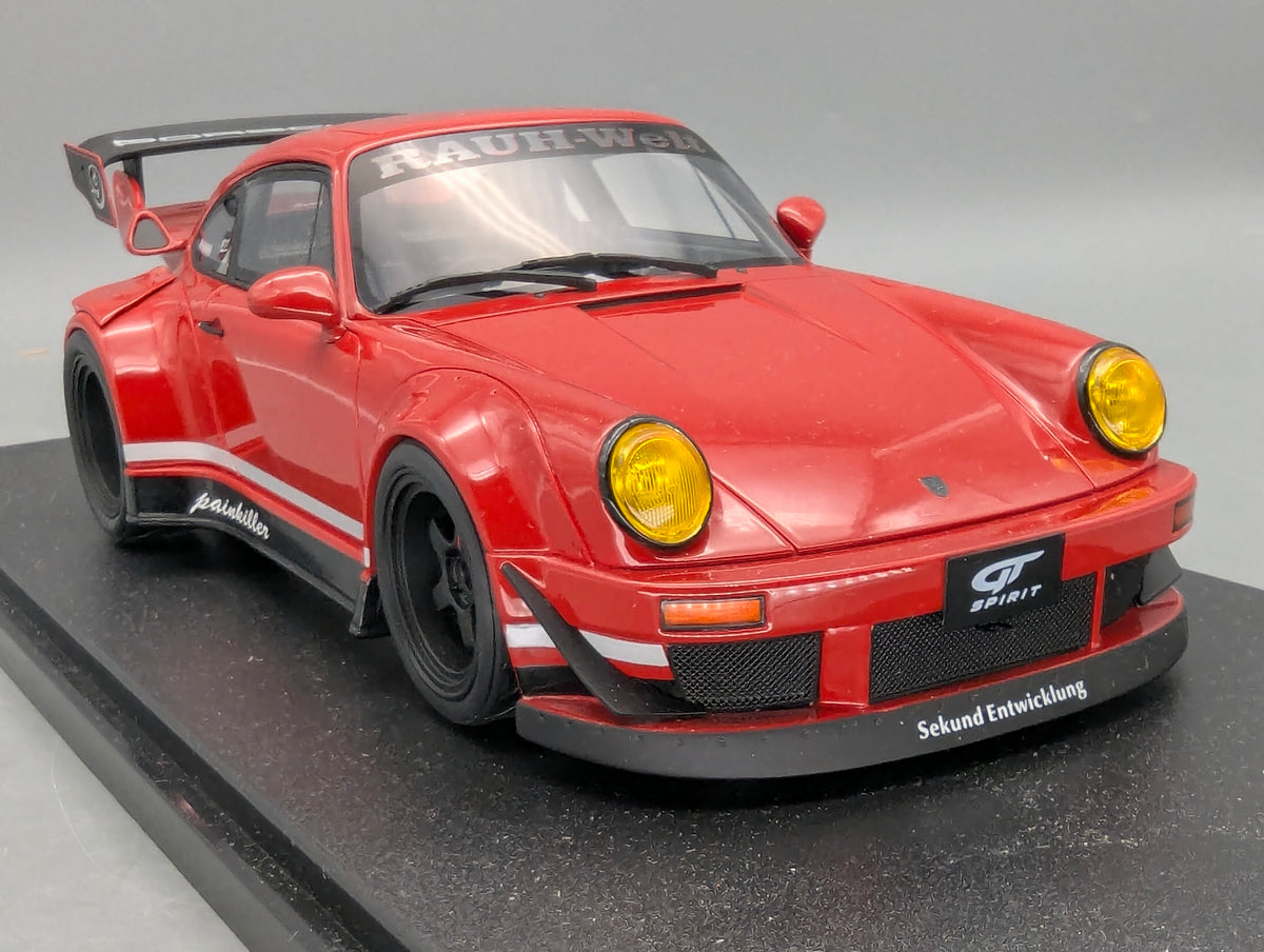 Modellautos 1:18 GT Spirit GT449 Porsche 911 RWB Body Kit Painkiller Rot #9 OVP