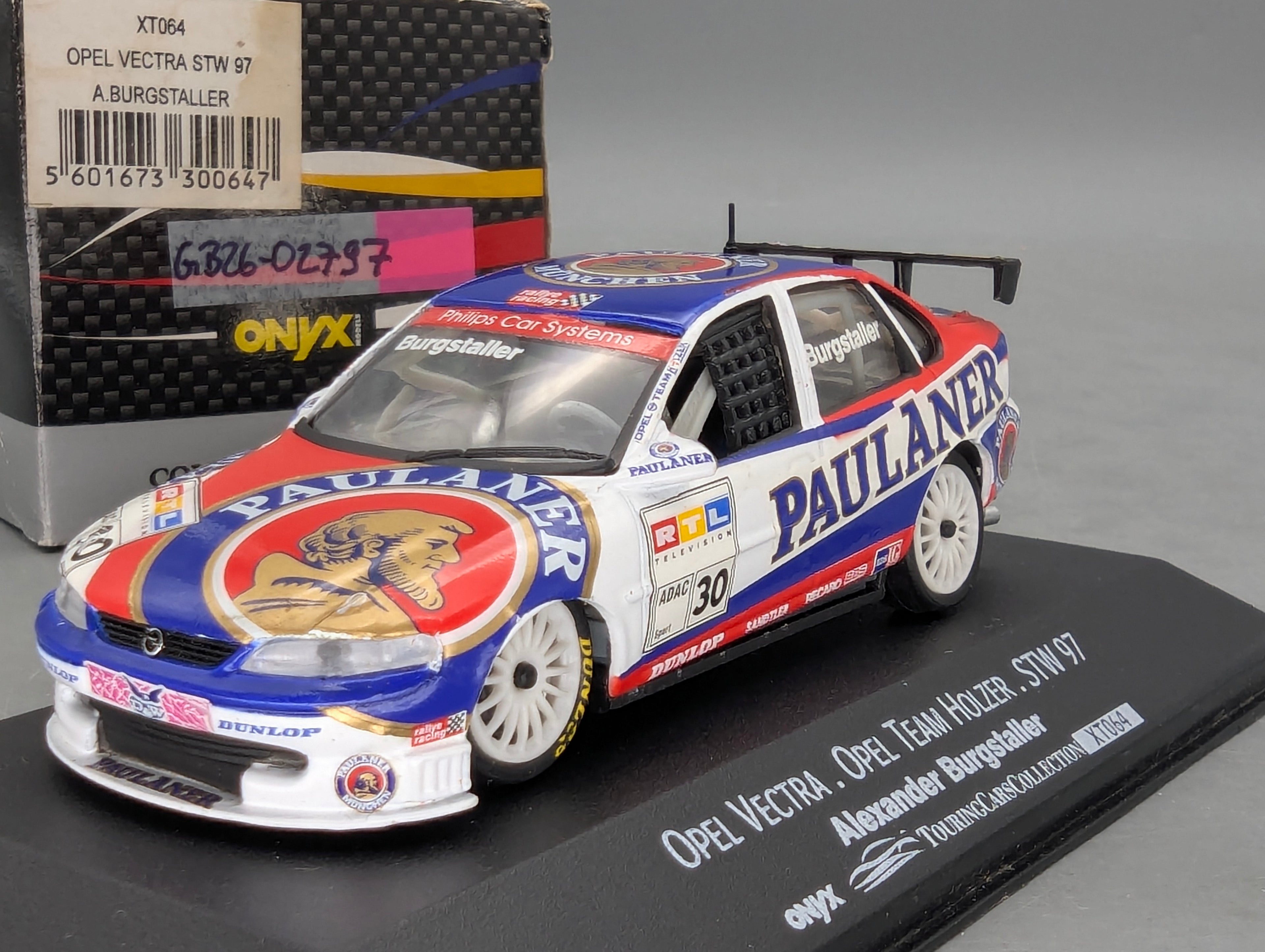Modellautos 1:24 Onyx XT064 Opel Vectra STW 1997 #30 A. Burgstaller mit OVP