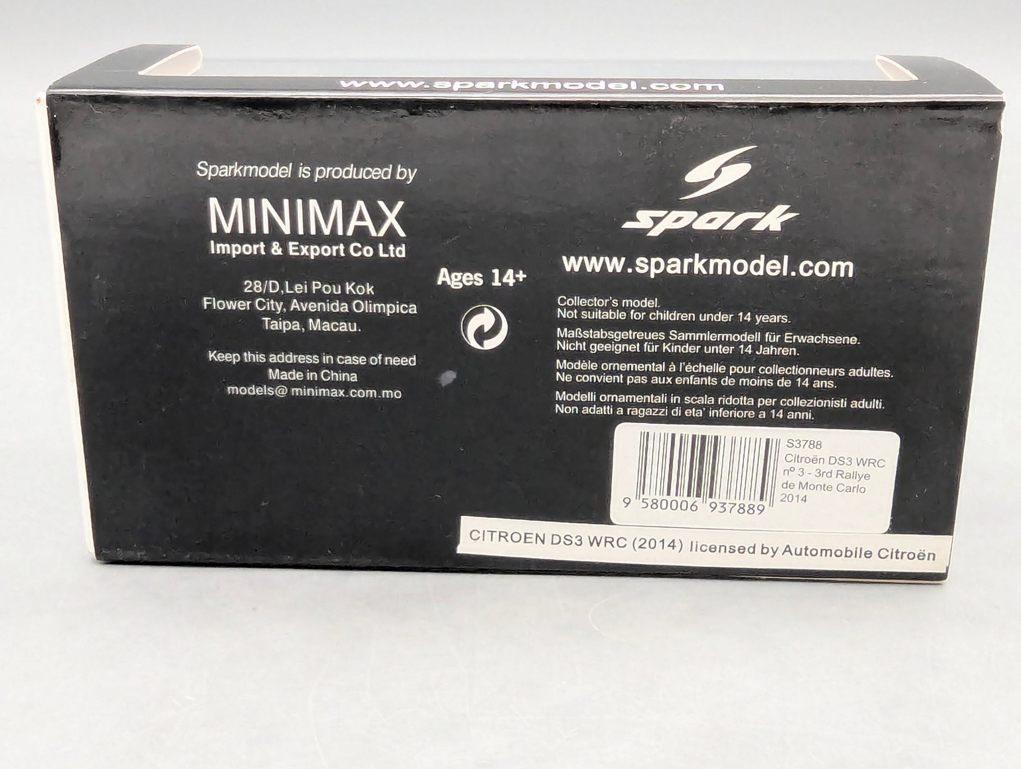Model Cars 1:43 Spark SB660 BMW 635 CSi 24h Spa 1985 #3 with original packaging