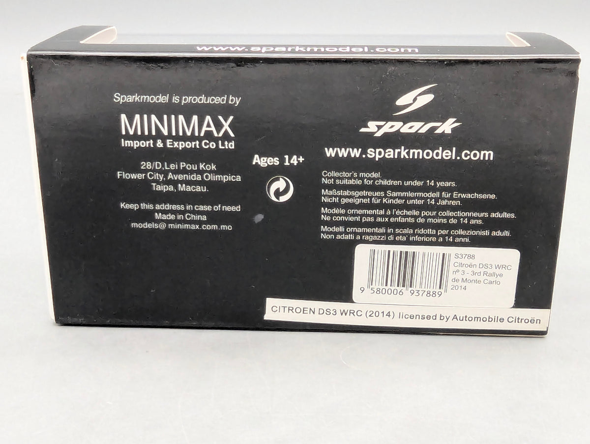 Model Cars 1:43 Spark SB660 BMW 635 CSi 24h Spa 1985 #3 with original packaging