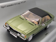 Modellautos 1:43 Schuco Opel Commodore GS Coupe 1972 Grün Metallic mit Vitrine