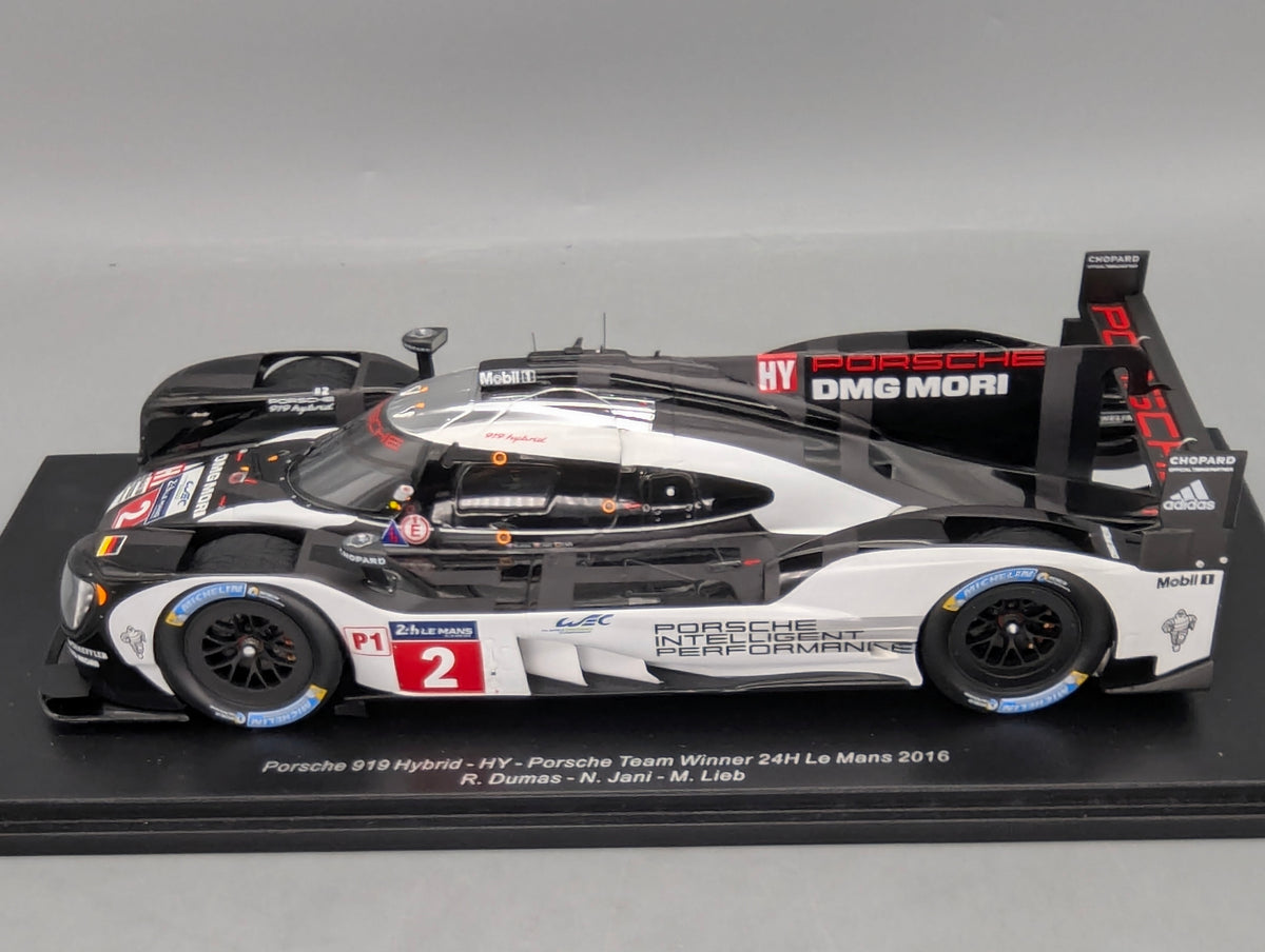 Modellautos 1:18 Spark Porsche 919 Hybrid WINNER 24h Le Mans 2016 #2 mit Vitrine und OVP