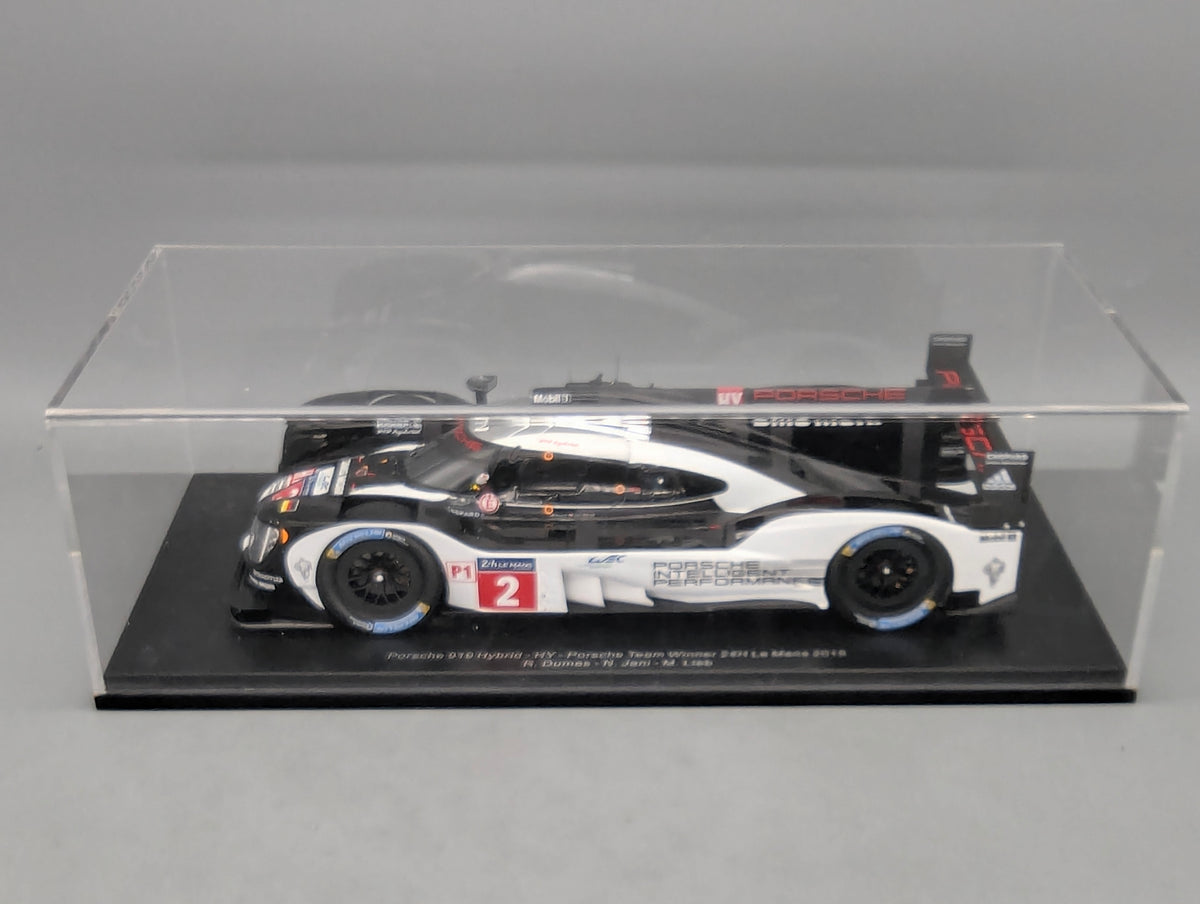 Modellautos 1:18 Spark Porsche 919 Hybrid WINNER 24h Le Mans 2016 #2 mit Vitrine und OVP