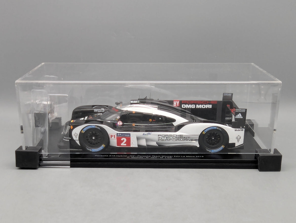 Modellautos 1:18 Spark Porsche 919 Hybrid WINNER 24h Le Mans 2016 #2 mit Vitrine und OVP