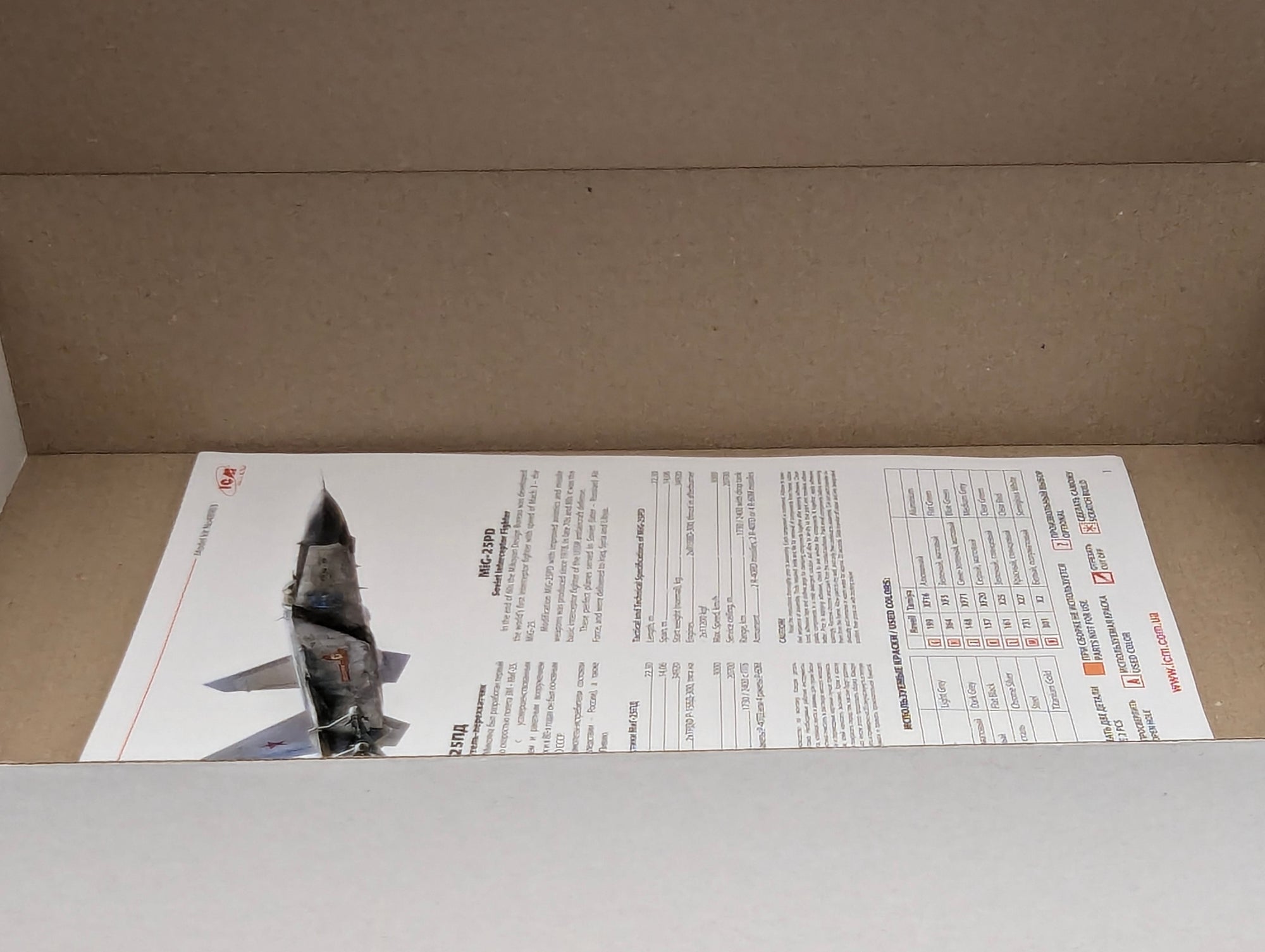Flugzeug Modell Bausatz 1:48 ICM 48903 MiG-25PD Soviet Interceptor Fighter mit OVP