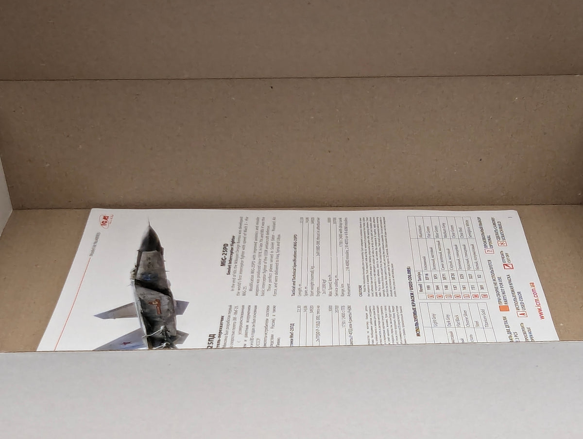 Flugzeug Modell Bausatz 1:48 ICM 48903 MiG-25PD Soviet Interceptor Fighter mit OVP