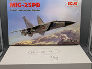 Flugzeug Modell Bausatz 1:48 ICM 48903 MiG-25PD Soviet Interceptor Fighter mit OVP