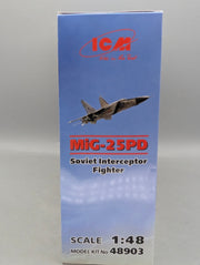 Flugzeug Modell Bausatz 1:48 ICM 48903 MiG-25PD Soviet Interceptor Fighter mit OVP