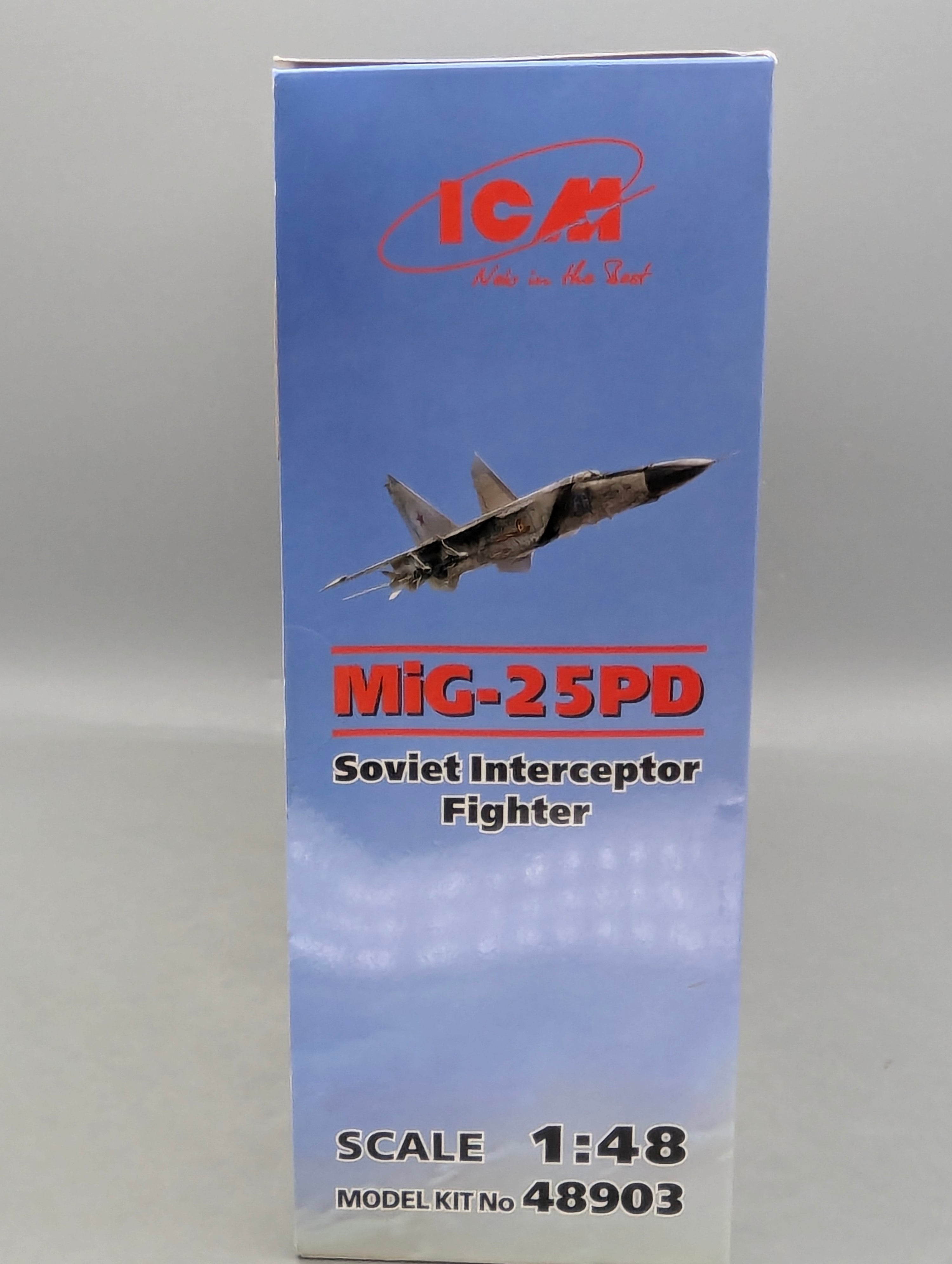 Flugzeug Modell Bausatz 1:48 ICM 48903 MiG-25PD Soviet Interceptor Fighter mit OVP