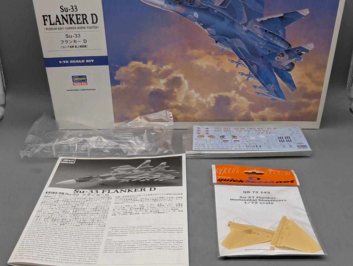 Flugzeug Modell Bausatz 1:72 Hasegawa 01565 Suchoi SU-33 Flanker D mit OVP