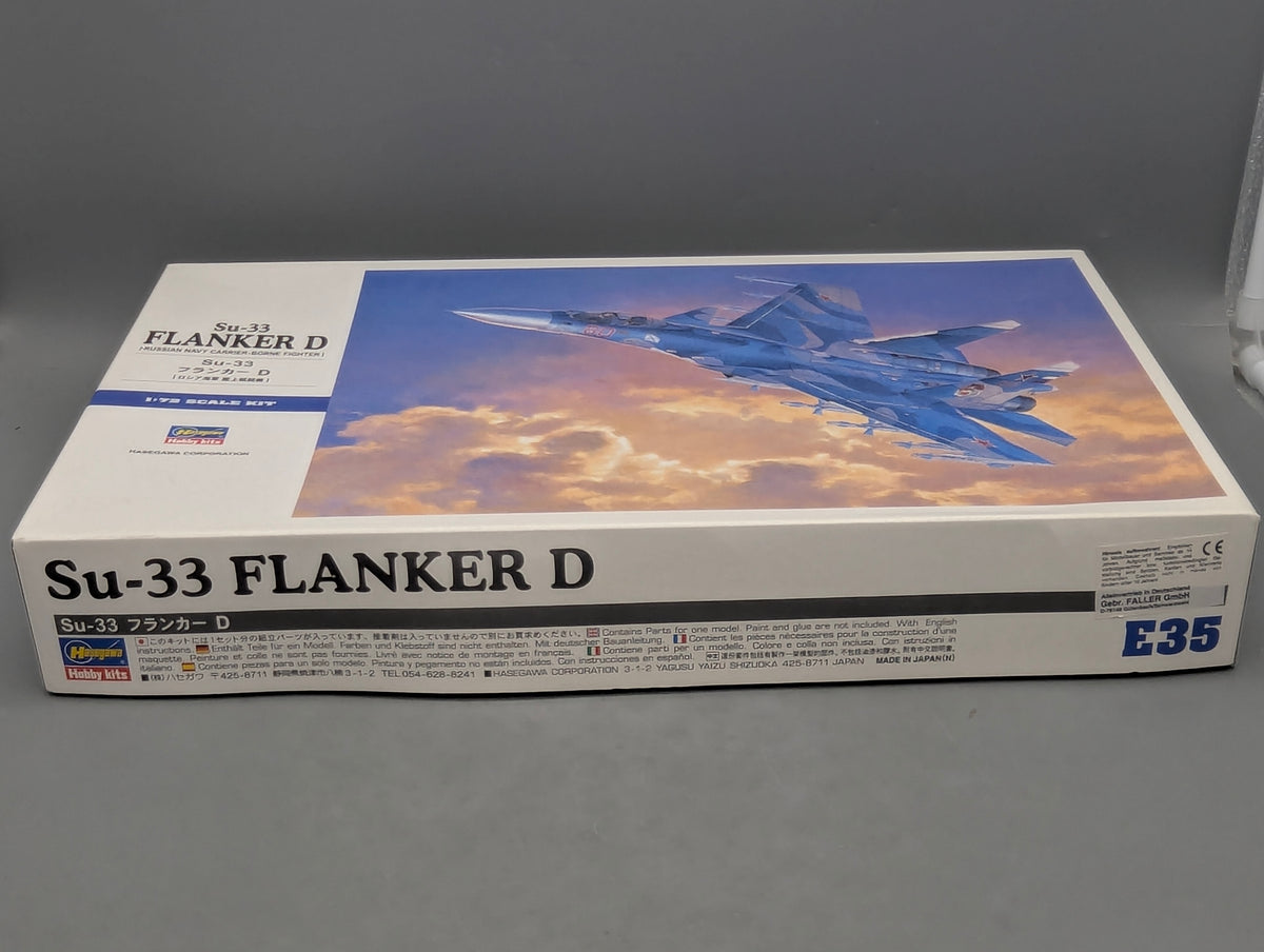 Flugzeug Modell Bausatz 1:72 Hasegawa 01565 Suchoi SU-33 Flanker D mit OVP