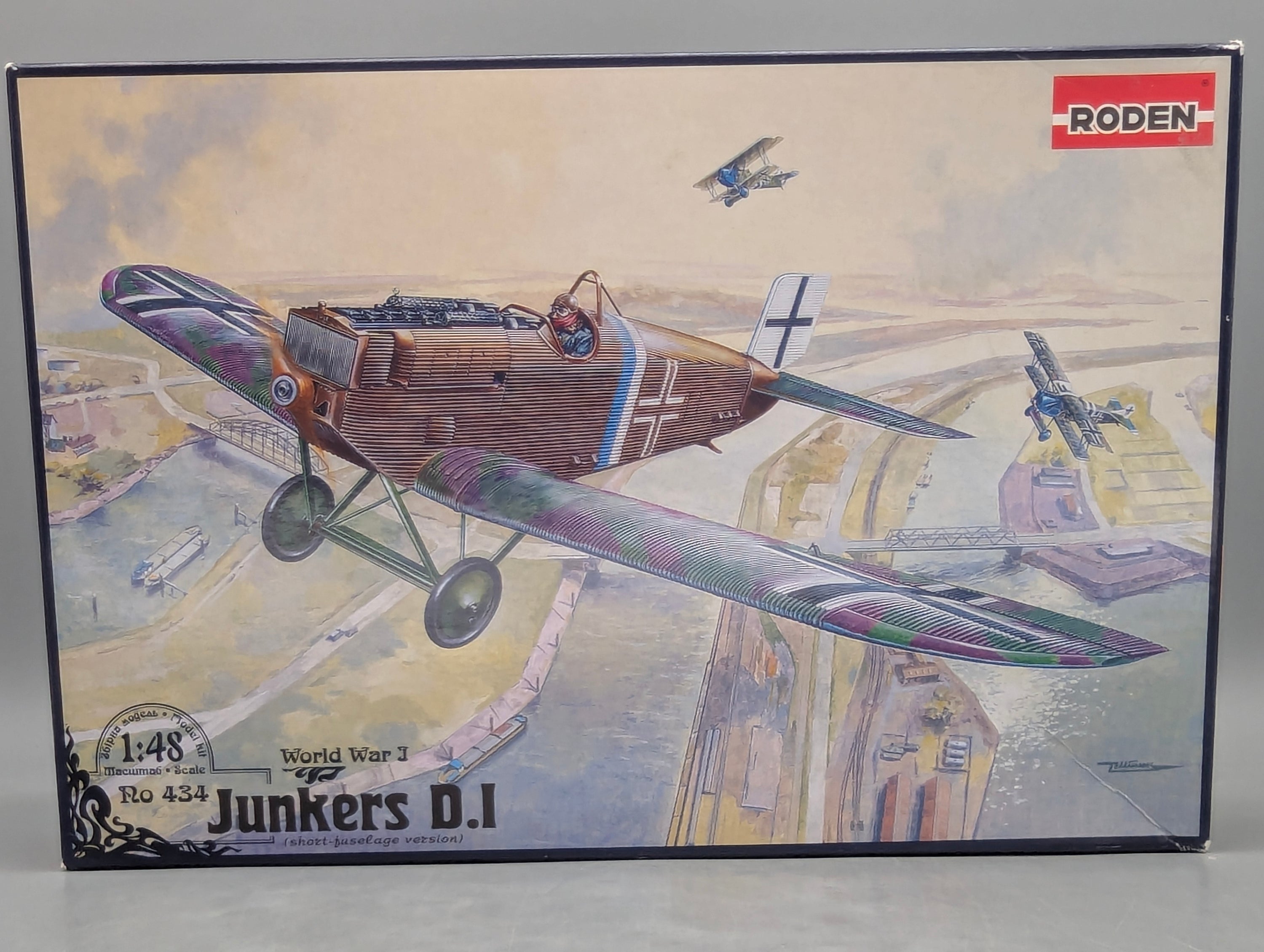 Flugzeug Modell Bausatz 1:48 Roden 434 Junkers D.I WW1 mit OVP
