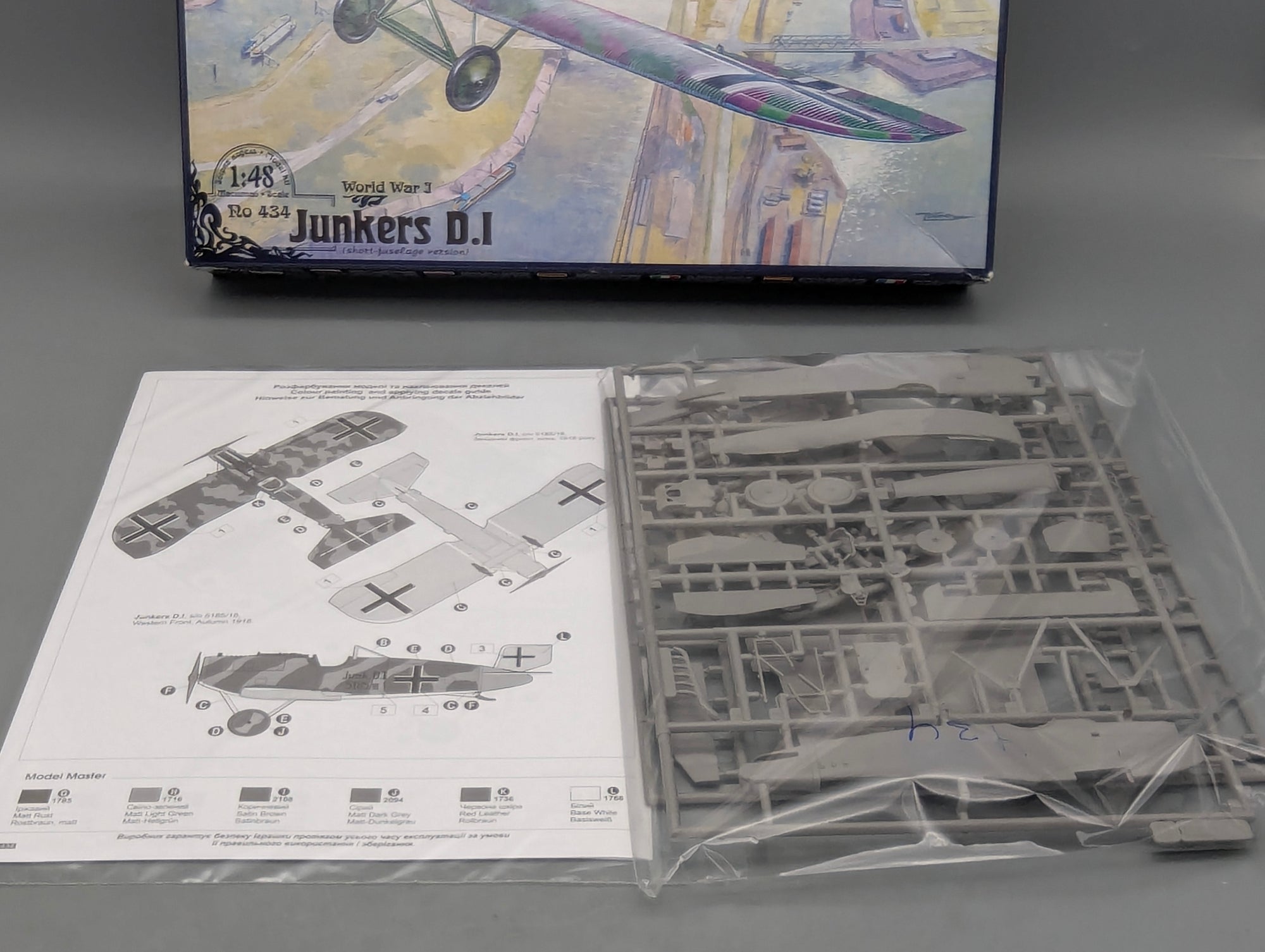 Flugzeug Modell Bausatz 1:48 Roden 434 Junkers D.I WW1 mit OVP