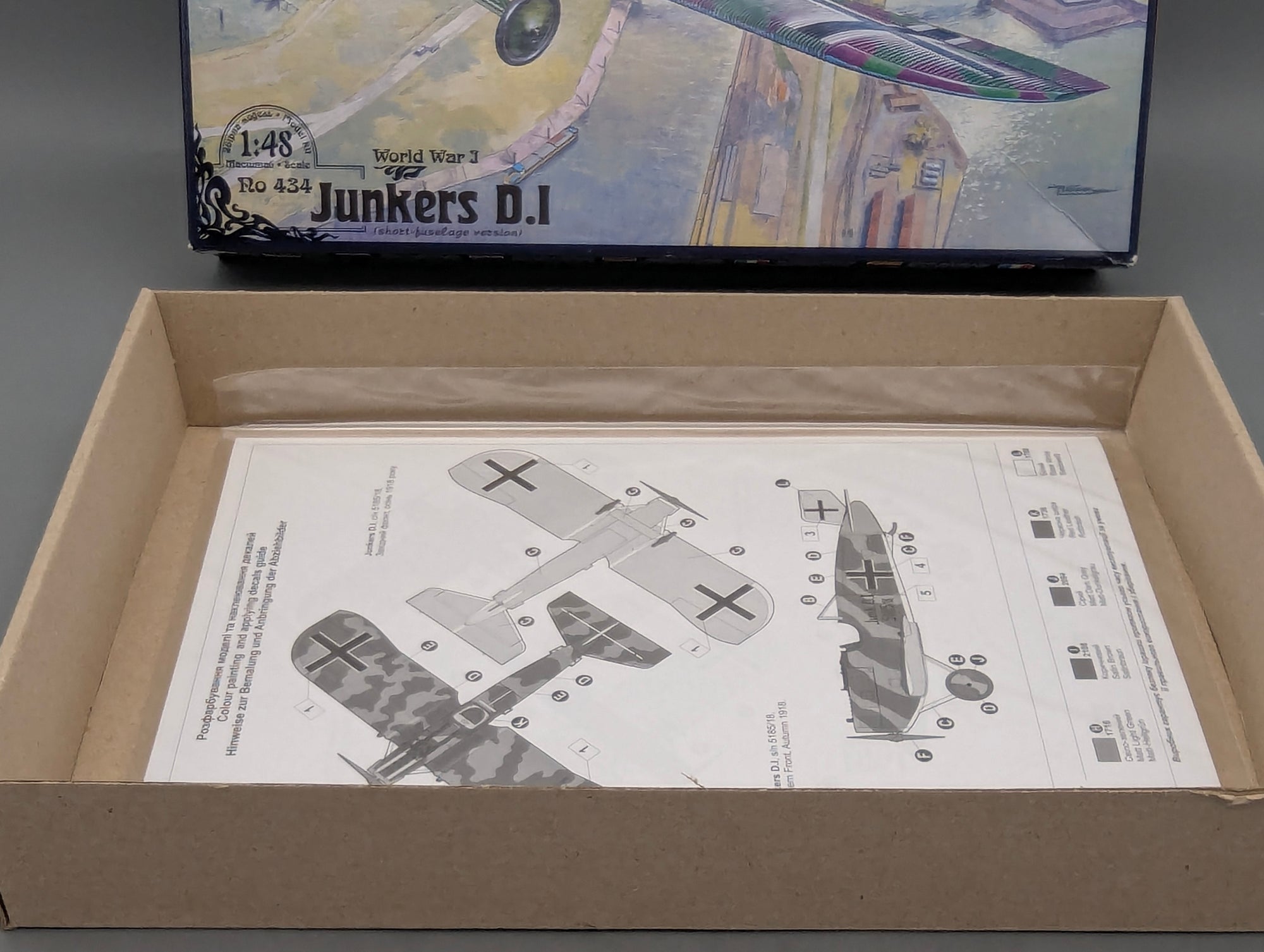 Flugzeug Modell Bausatz 1:48 Roden 434 Junkers D.I WW1 mit OVP